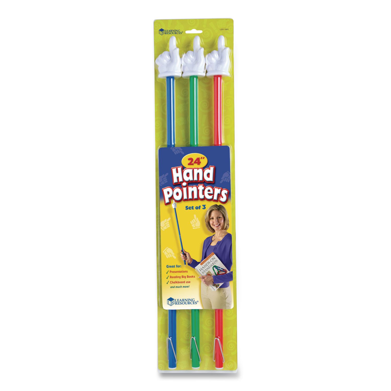 Hand Pointers, Assorted Colors, 3 Pointers