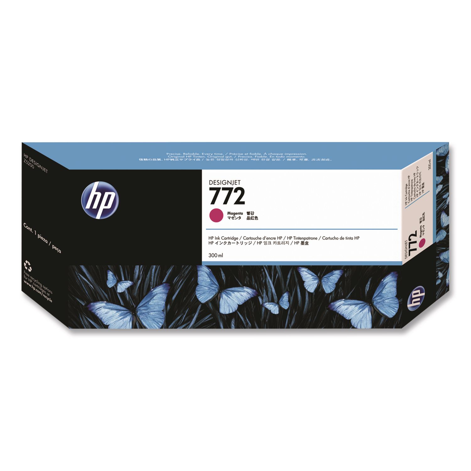 HP 772, (CN629A) Magenta Original Ink Cartridge, 5/Carton