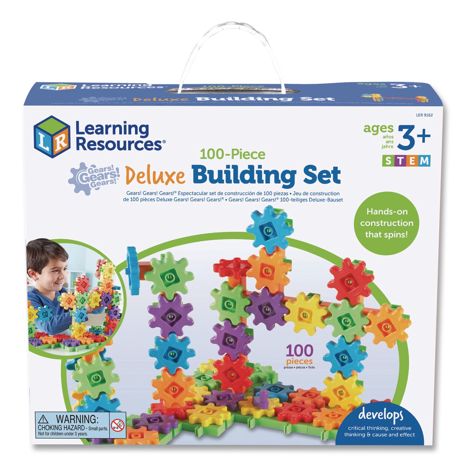 Gears! Gears! Gears! Deluxe Building Set, Grades Pre-K to 5, 100 Pieces