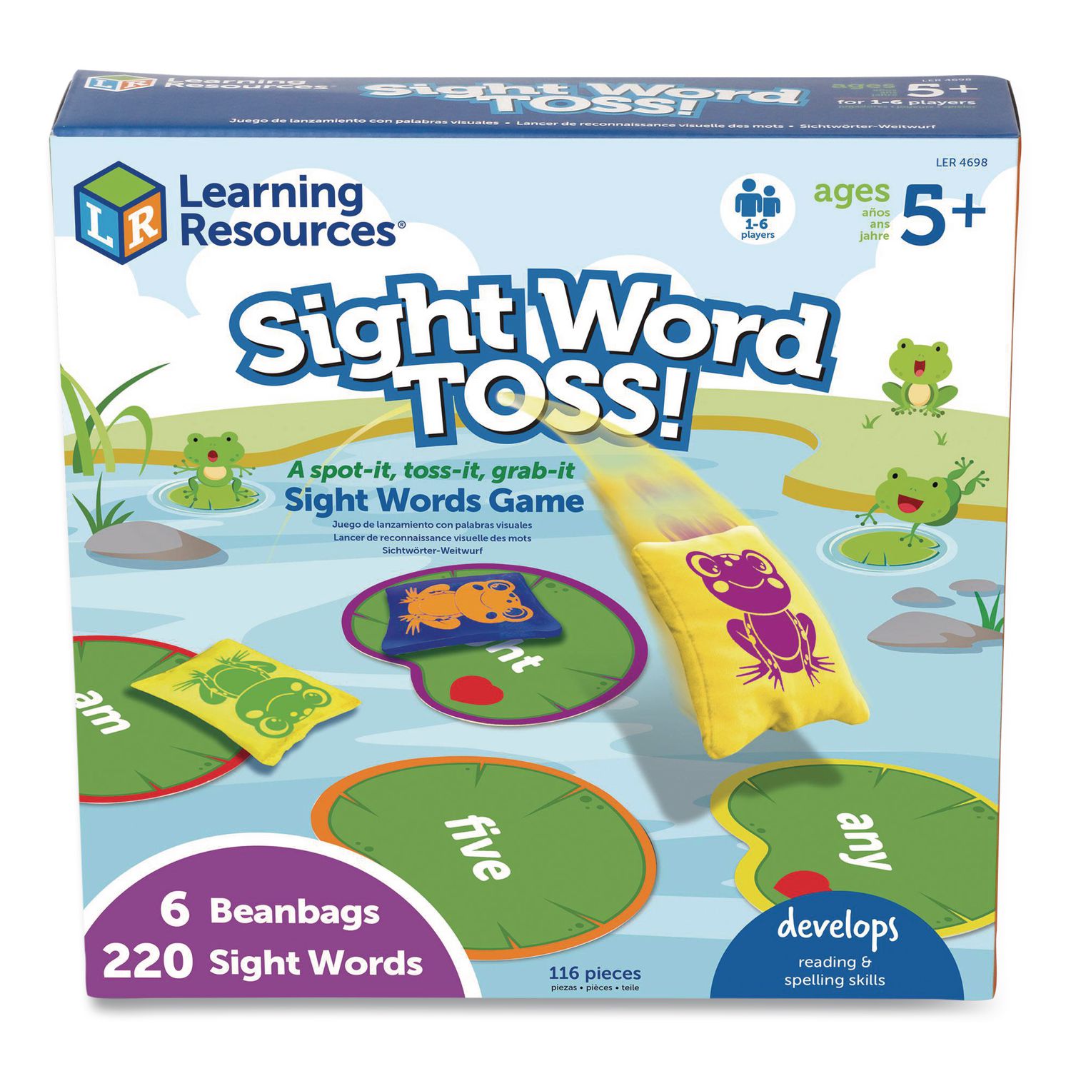 Sight Word Toss, 1 to 6 Players, Grades 1 to 3, 220 Pieces