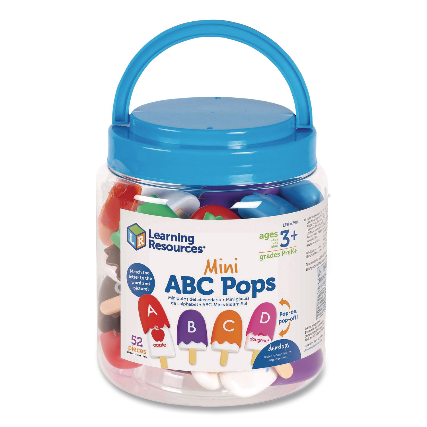 Mini ABC Pops, Pre-K to K, 52 Pieces