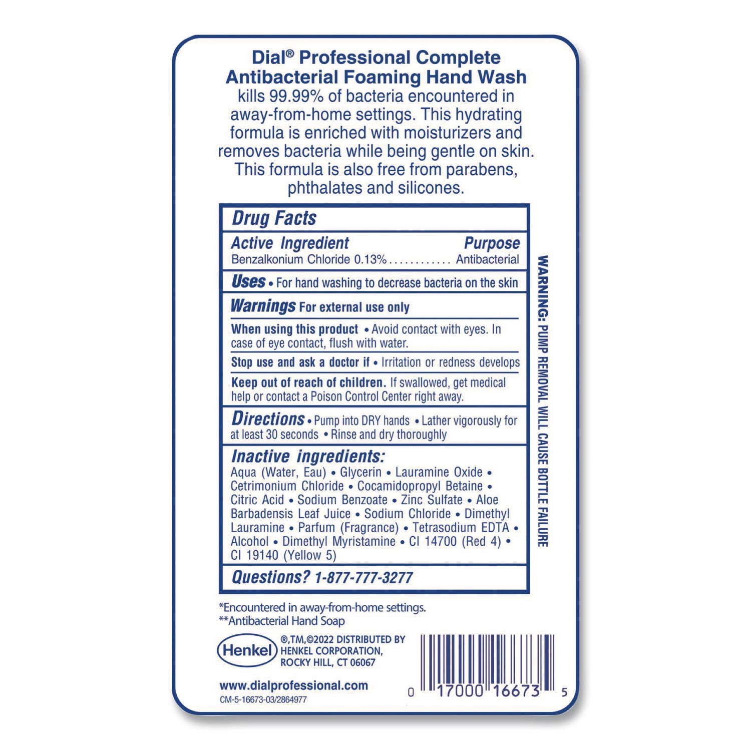 Antibacterial Foaming Hand Wash Refill for FIT Touch Free Dispenser, Original Scent, 1 L