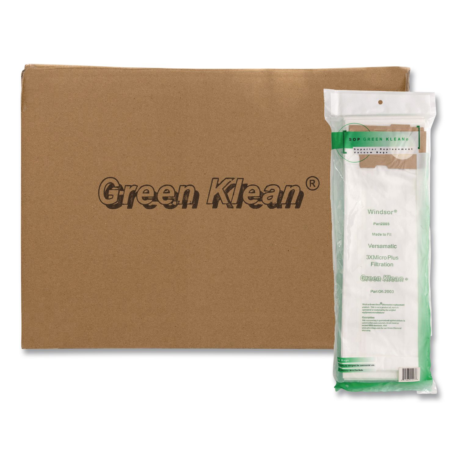 GK-2003 Replacement Vacuum Bag, 10 Bags/Pack, 10 Packs/Carton