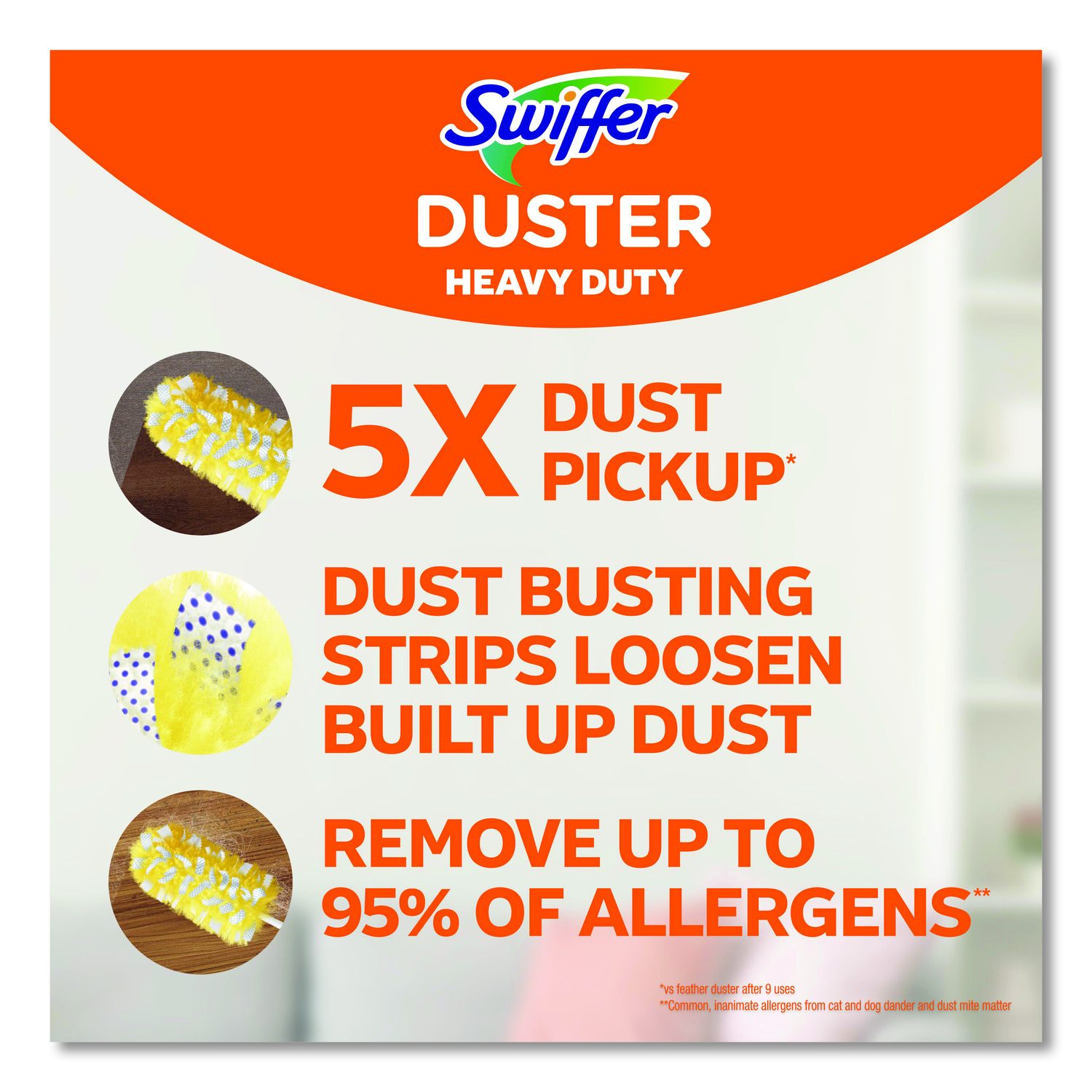 Sturdy Duster With Extendable Handle - 17 Inch Duster & 10 Refills, 360-Degree Dust Trapping For Ceiling Fans, Vents