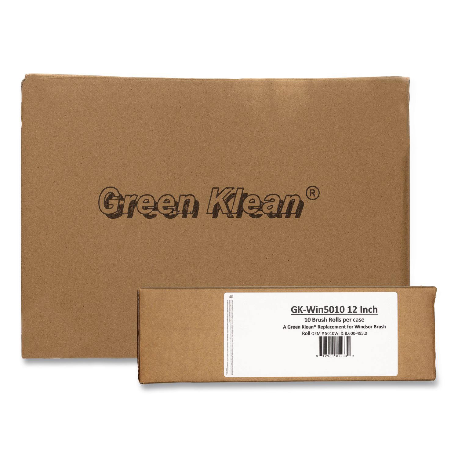Gk-Win5010 12" Replacement Brush Roll, Tan/Black, 10/Carton
