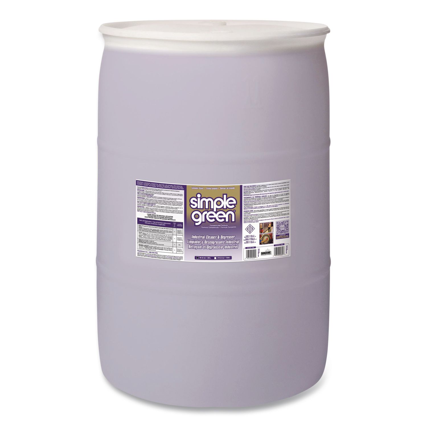 Industrial Cleaner and Degreaser, Lavender Scent, 55 gal Drum