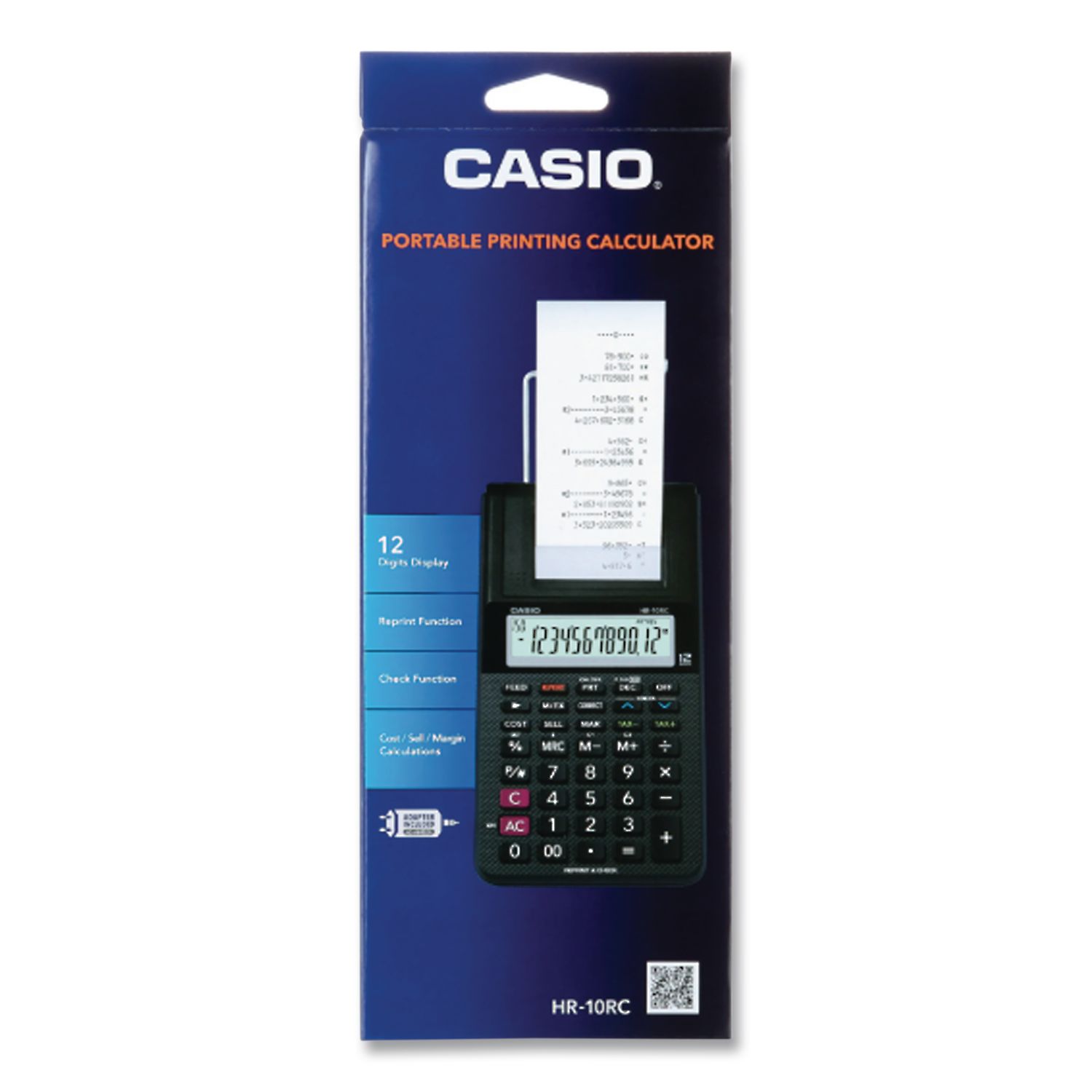 Casio HR-10RC Printing Calculator - 2 lps - Portable Printing