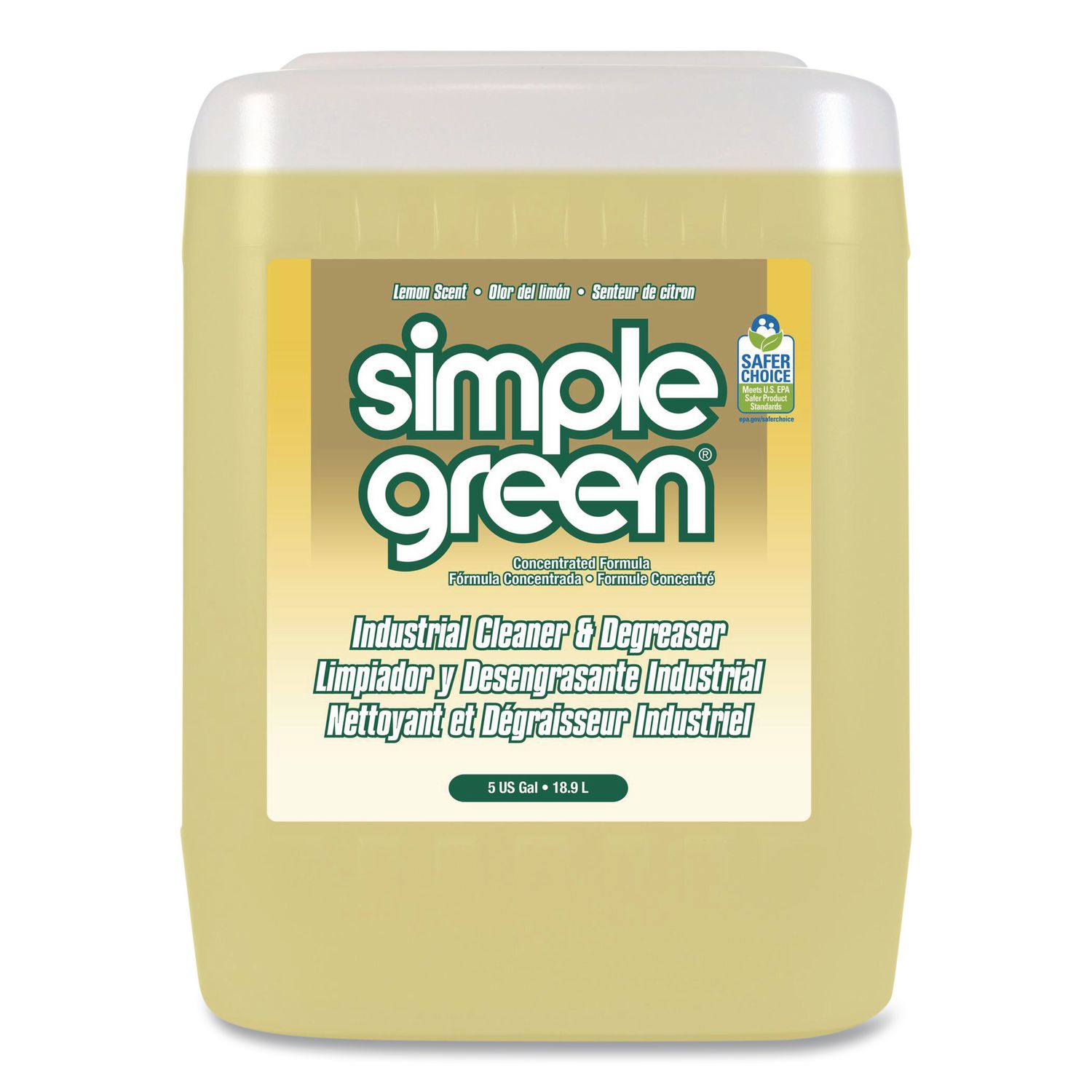 Industrial Cleaner and Degreaser, Lemon Scent, 5 gal Pail