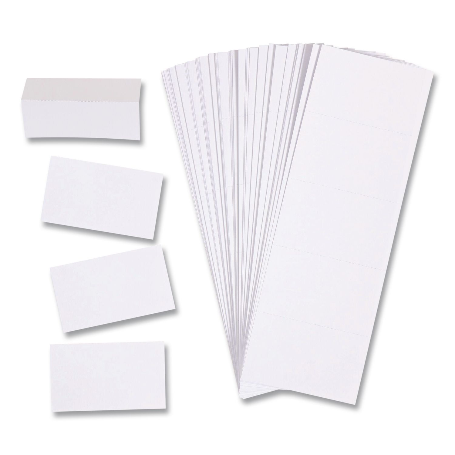 Data Card Replacement, 3 x 1.75, White, 500/Pack