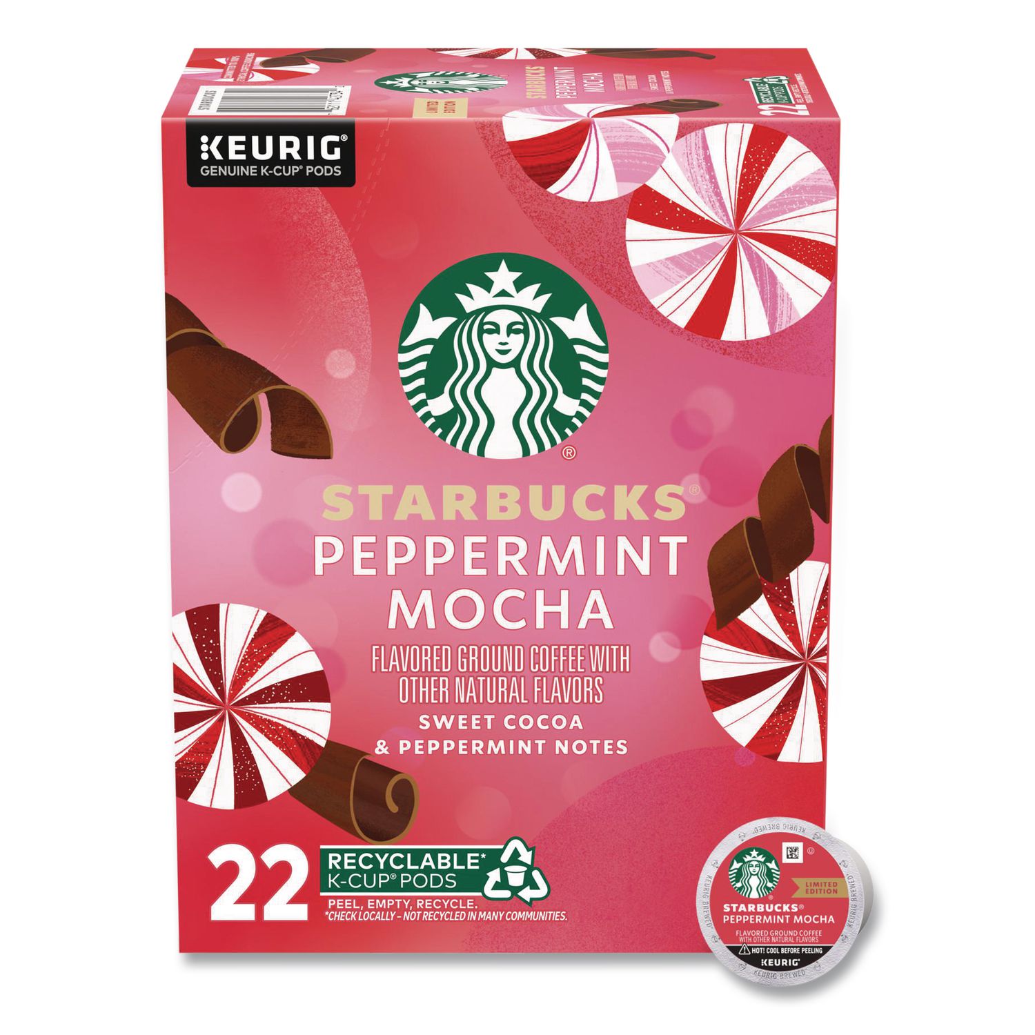 Peppermint Mocha K-Cup, 22/Box