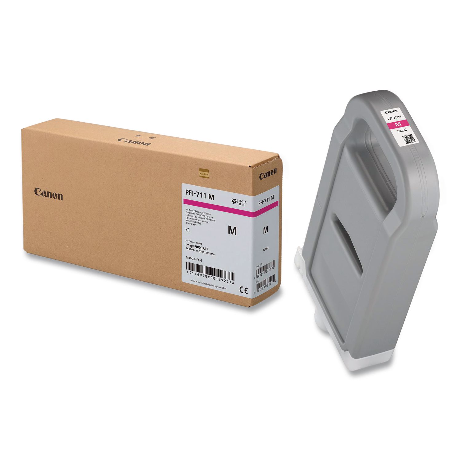 6848C001 (PFI-711) Lucia TD Ink, 700 mL, Magenta