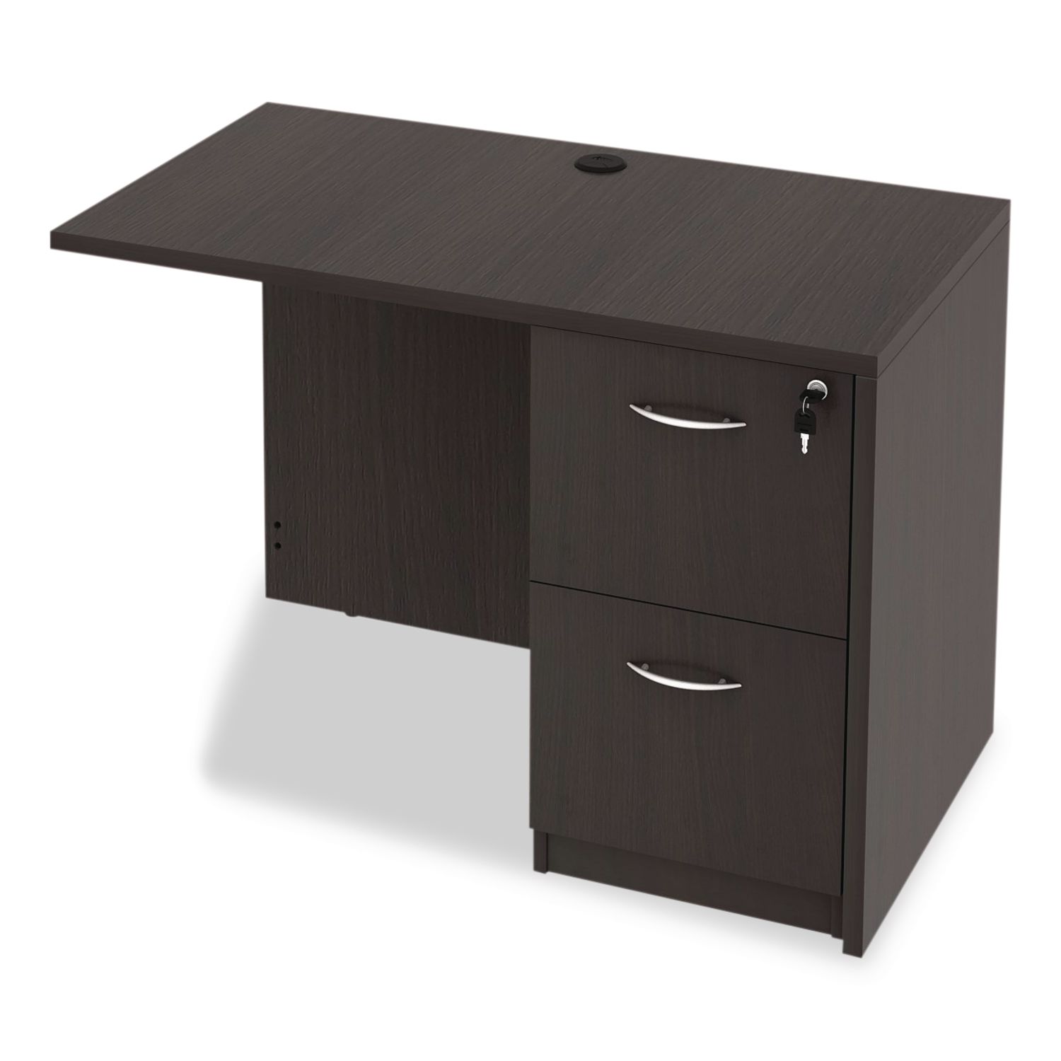 Alera Valencia Series Reversible Return/ Bridge Shell, 47.25w X 23.63d X 29.5h, Gray - Desk Returns | Alera