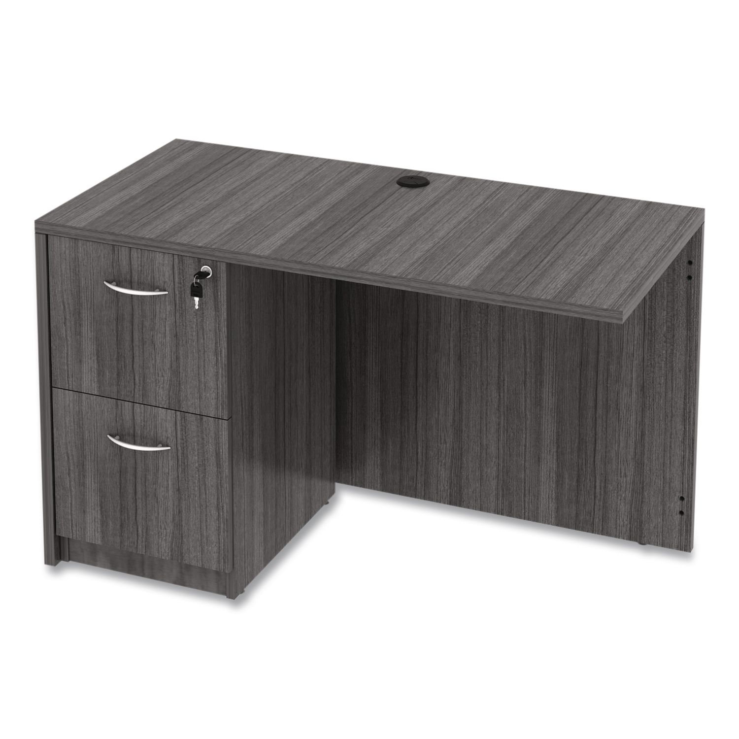 Alera Valencia Series Reversible Return/ Bridge Shell, 47.25w X 23.63d X 29.5h, Gray - Desk Returns | Alera