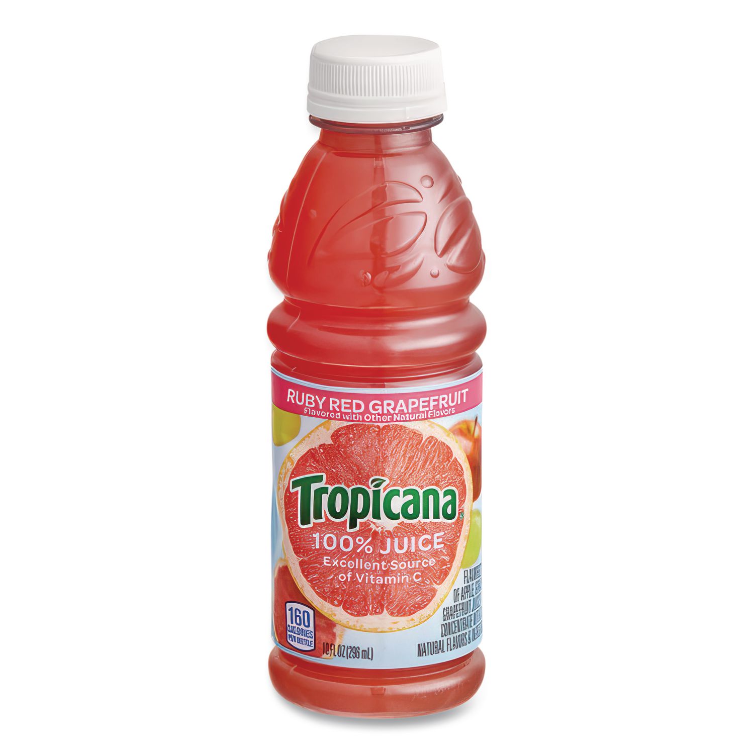 100% Juice, Ruby Red Grapefruit, 10 oz Bottle, 24/Carton