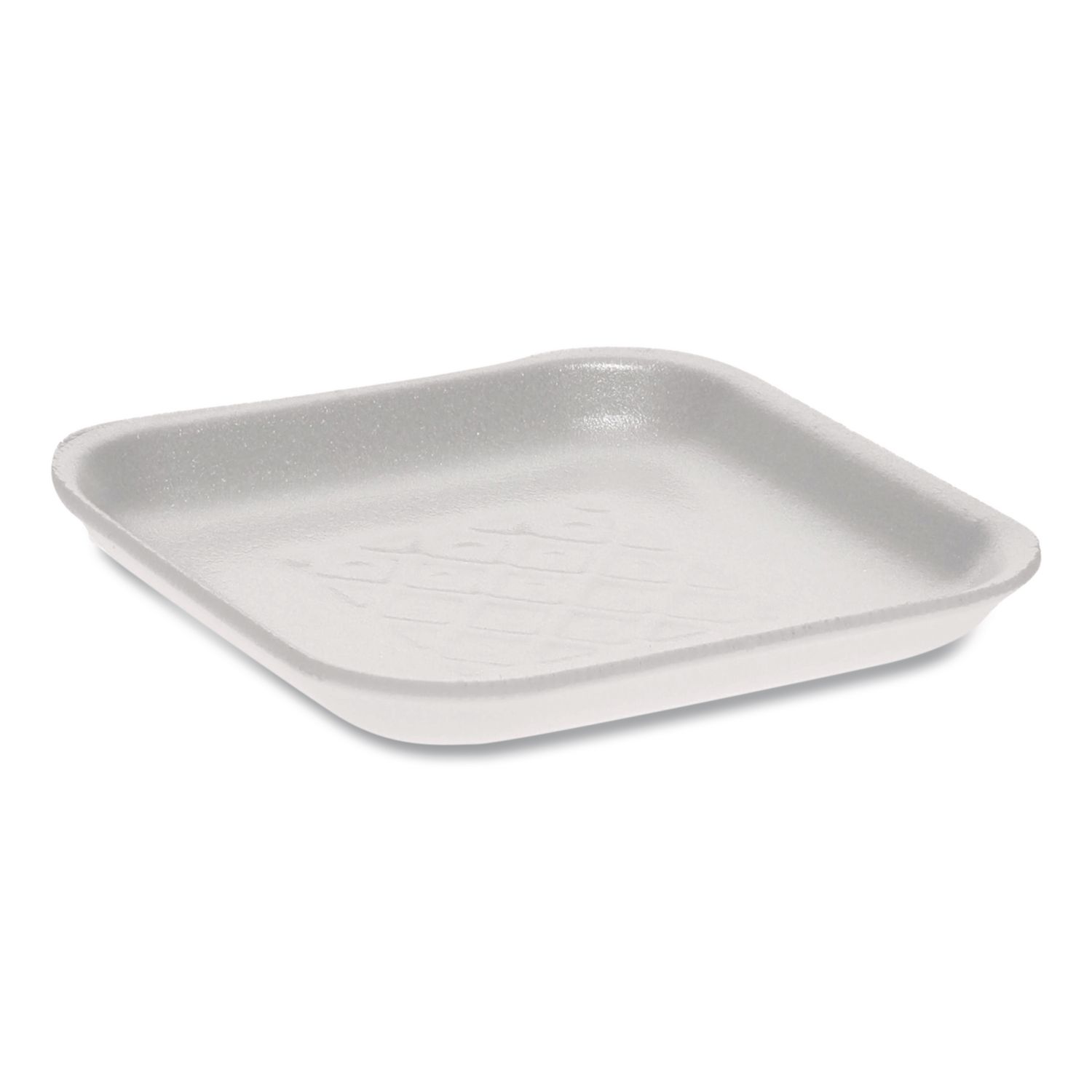Supermarket Tray, #1S, 5.1 x 5.1 x 0.65, White, Foam, 1,000/Carton