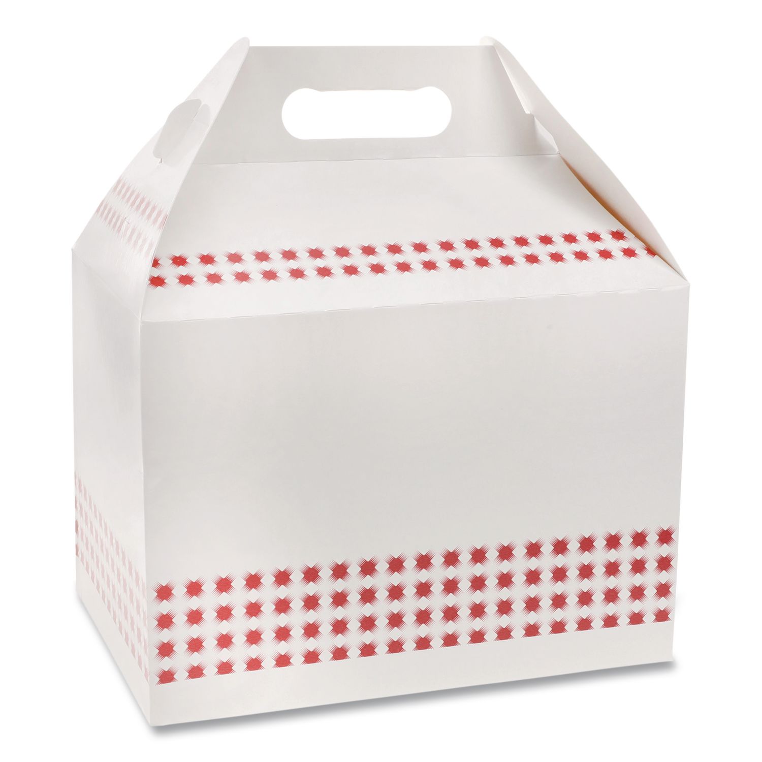 Paperboard Barn Box with Handle, 9 x 5.9 x 3.1, Basketweave, Paper, 150/Carton