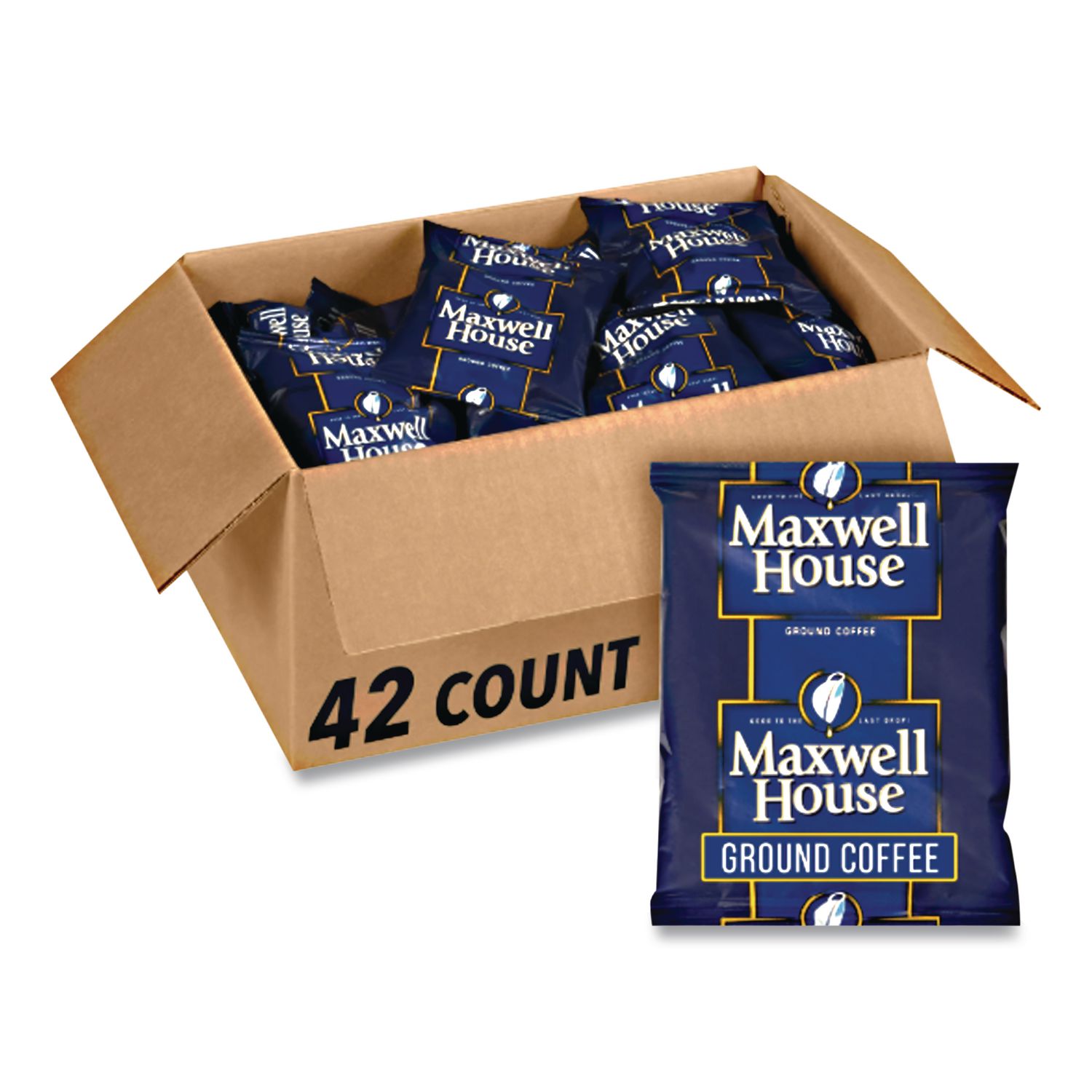 Coffee, Regular Ground, 1.1 oz Pack, 42/Carton