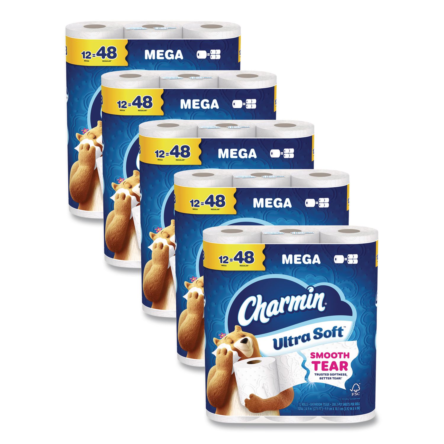 Cottonelle® Ultra CleanCare Toilet Paper, Strong Tissue, Mega Rolls, Septic  Safe, 1-Ply, White, 284/, image size:1500x1500