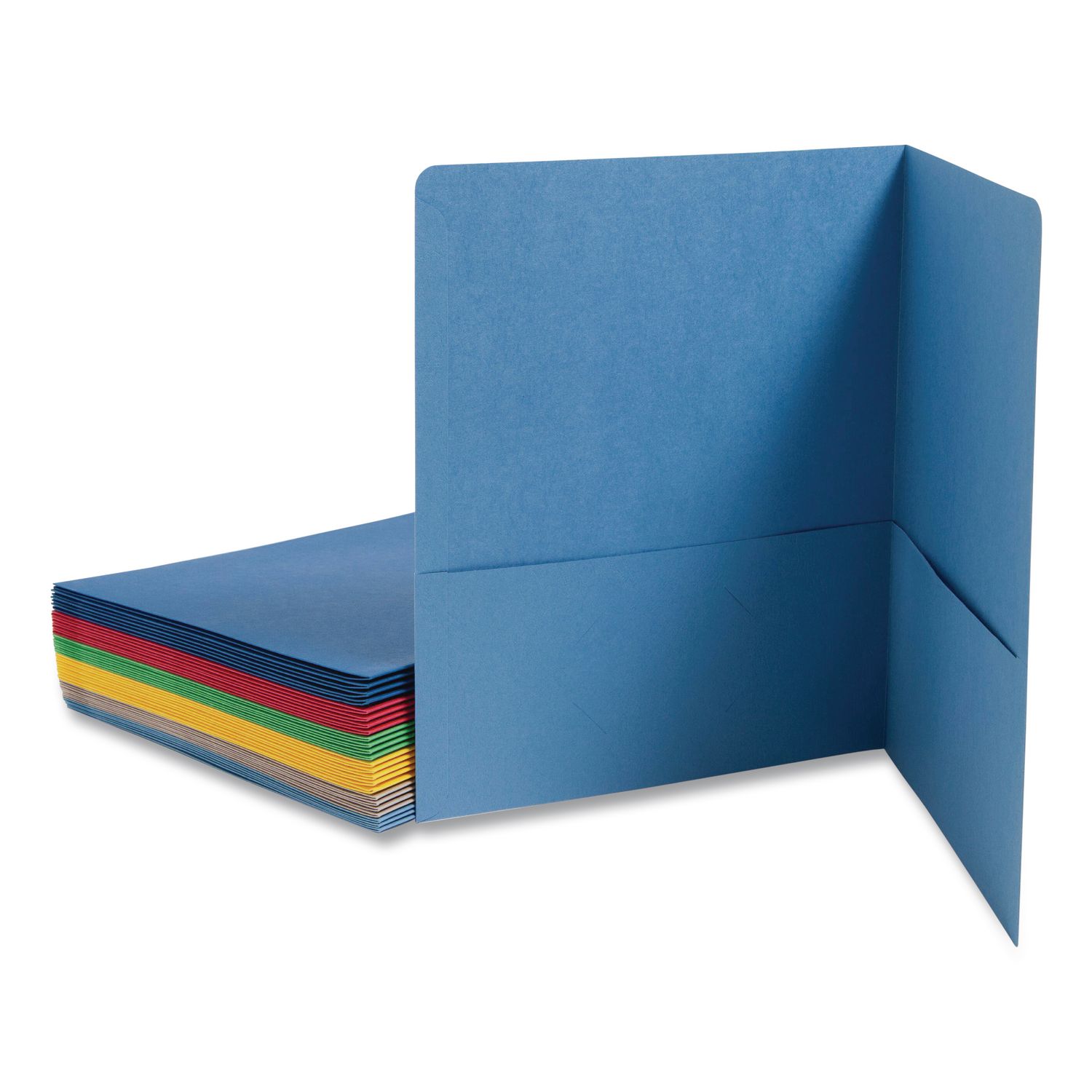 RAZCC 100 Pack Two-Pocket Folders - Assorted Colors, Letter Size Paper File Folders