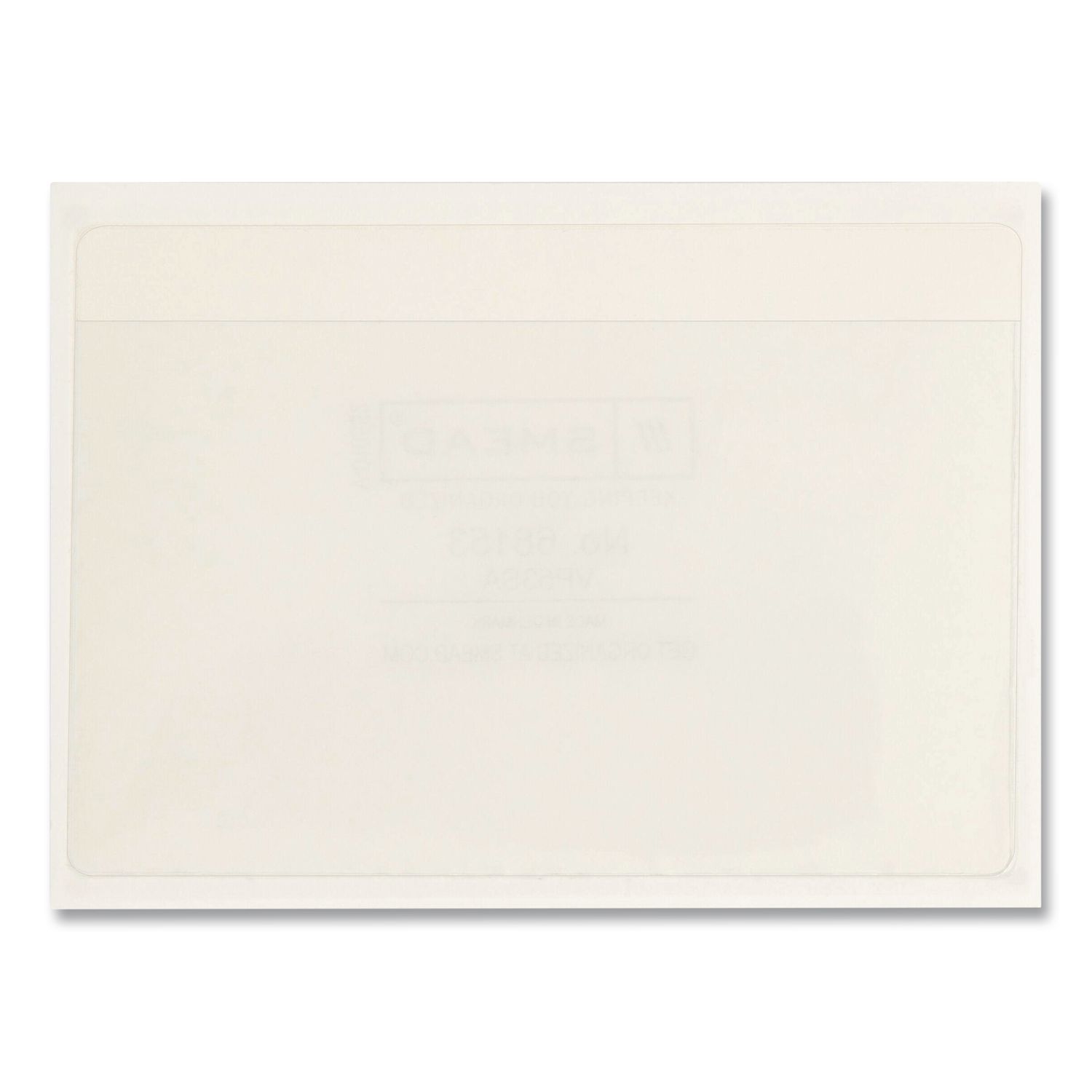 Self-Adhesive Poly Pockets, Top Load, 5.31 x 33.63, Clear, 100/Box