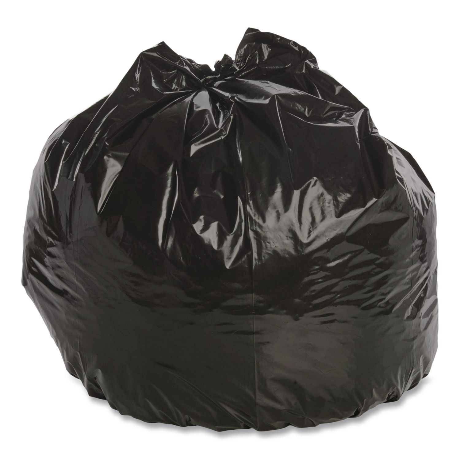 Total Recycled Content Plastic Trash Bags, 45 gal, 1.5 mil, 40" x 48", Black/Brown, 100/Carton