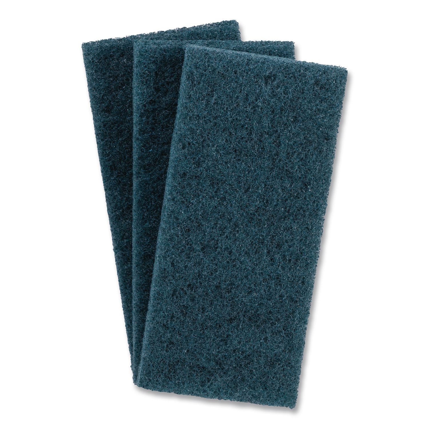 Medium-Duty Scrub Pad, 4.62 x 10, Blue, 10/Carton