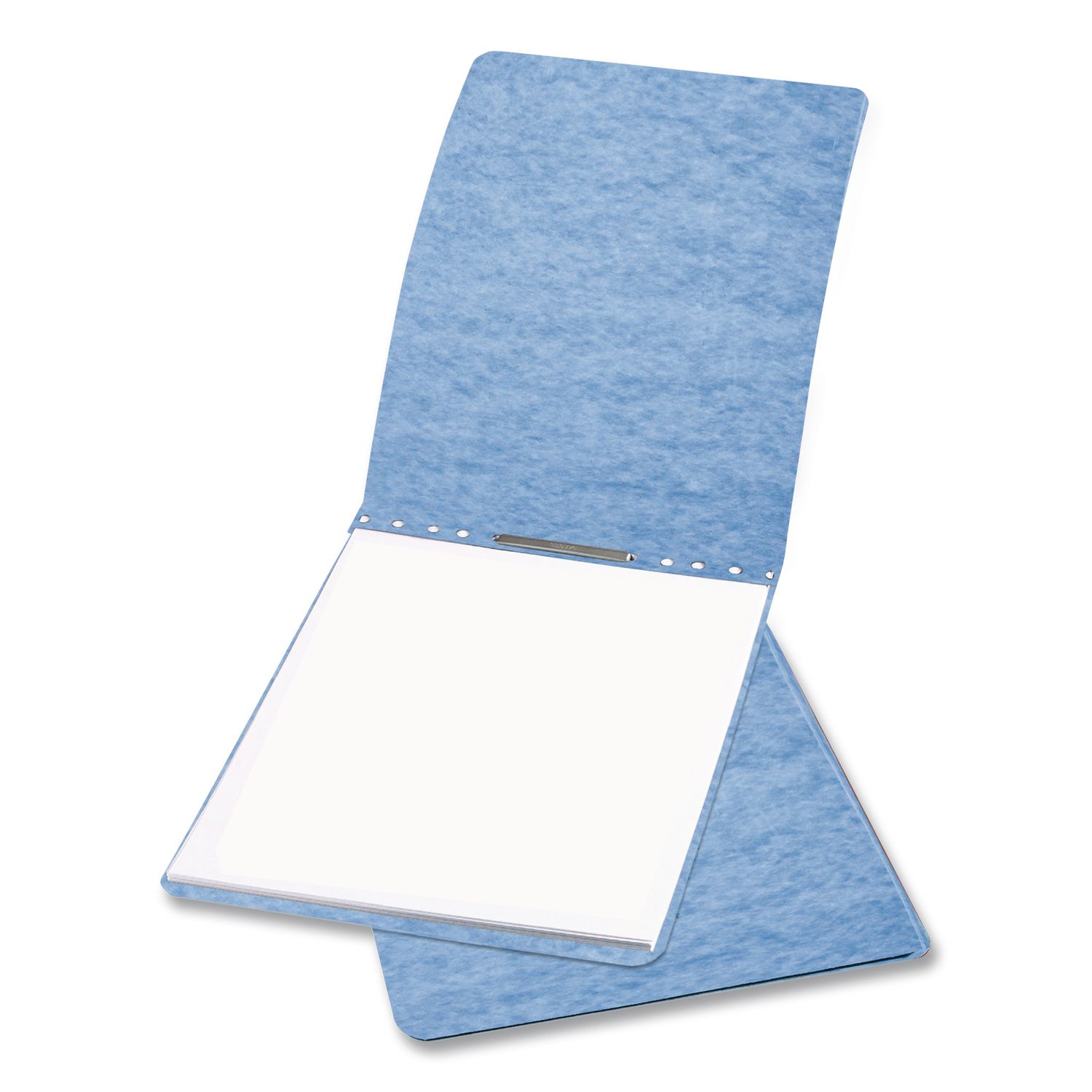 PRESSTEX Report Cover with Tyvek Reinforced Hinge, Top Bound, Two-Piece Prong Fastener, 2" Capacity, 8.5 x 11, Light Blue