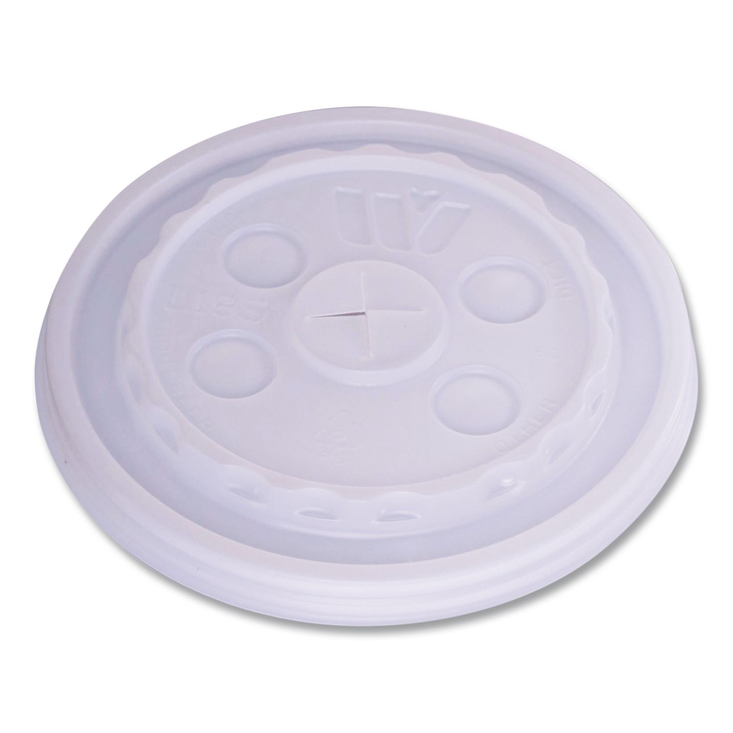 Plastic Lids for Foam Cups and Bowls, Slotted, Fits 12 oz to 24 oz Cold Cups, Translucent, 1,000/Carton