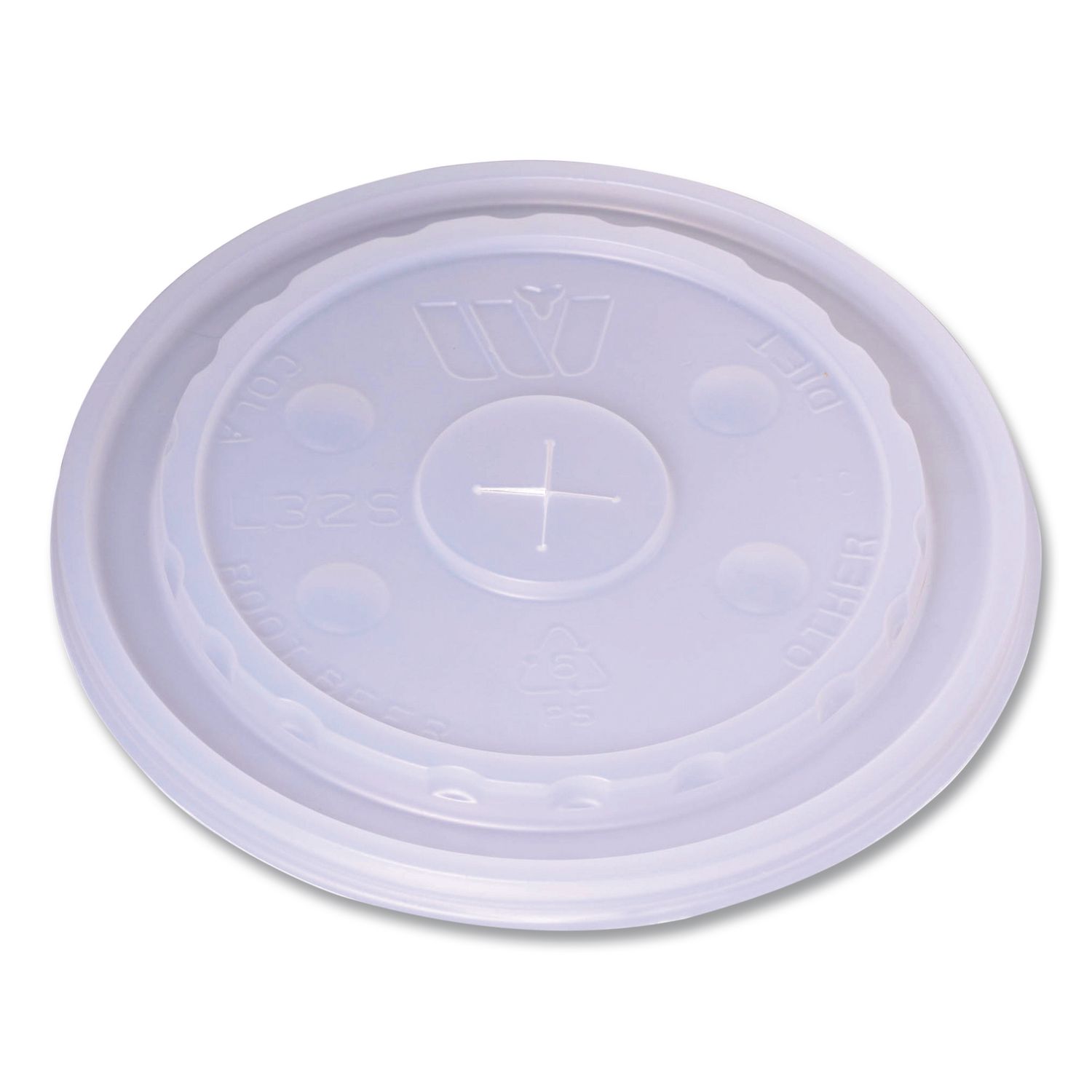 Plastic Lids for Foam Cups and Bowls, Slotted, Fits 32 oz to 64 oz Cold Cups, Translucent, 1,000/Carton
