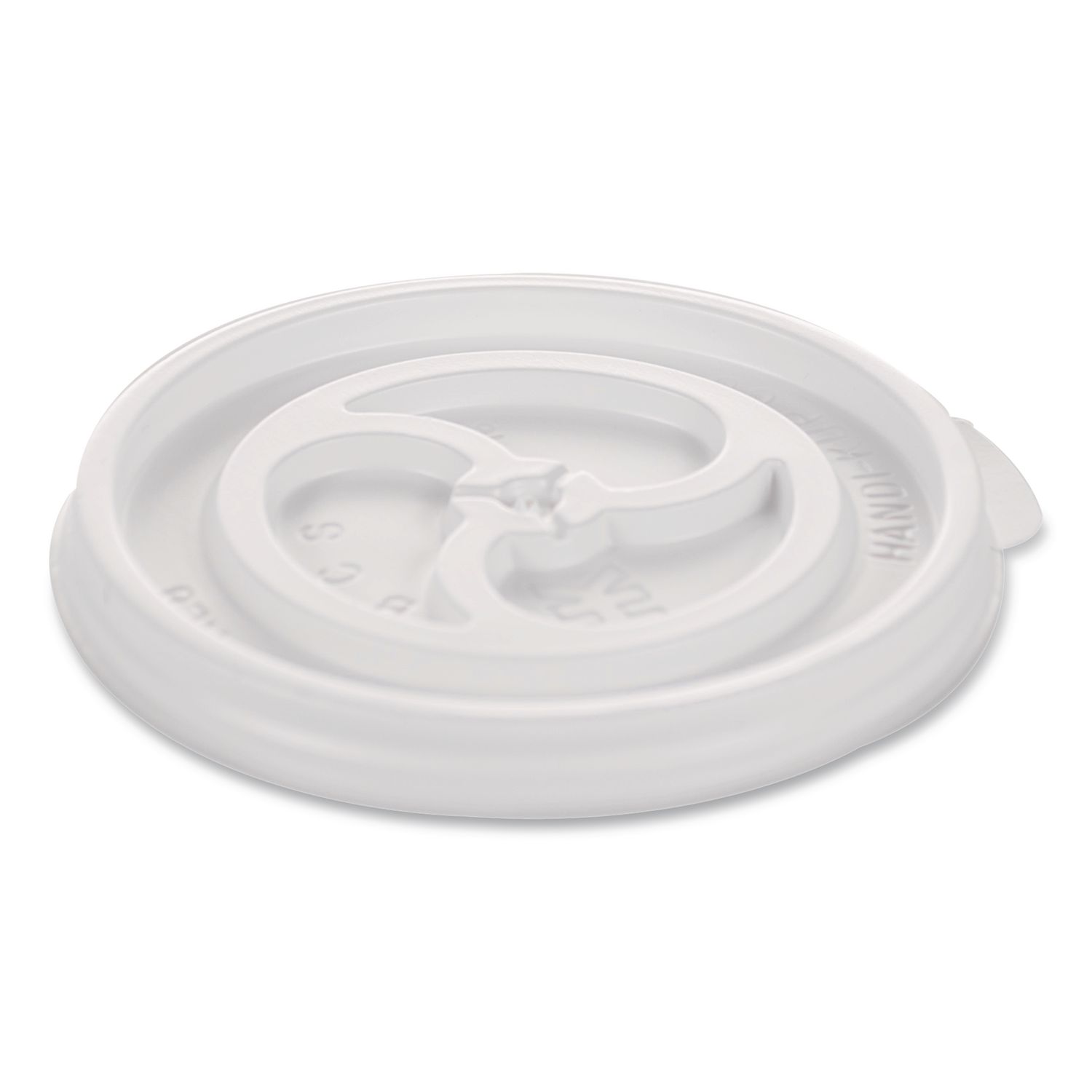 Plastic Lids for Foam Cups and Bowls, Slotted, Fits 8 oz to 10 oz Hot Cup, White, 1,000/Carton