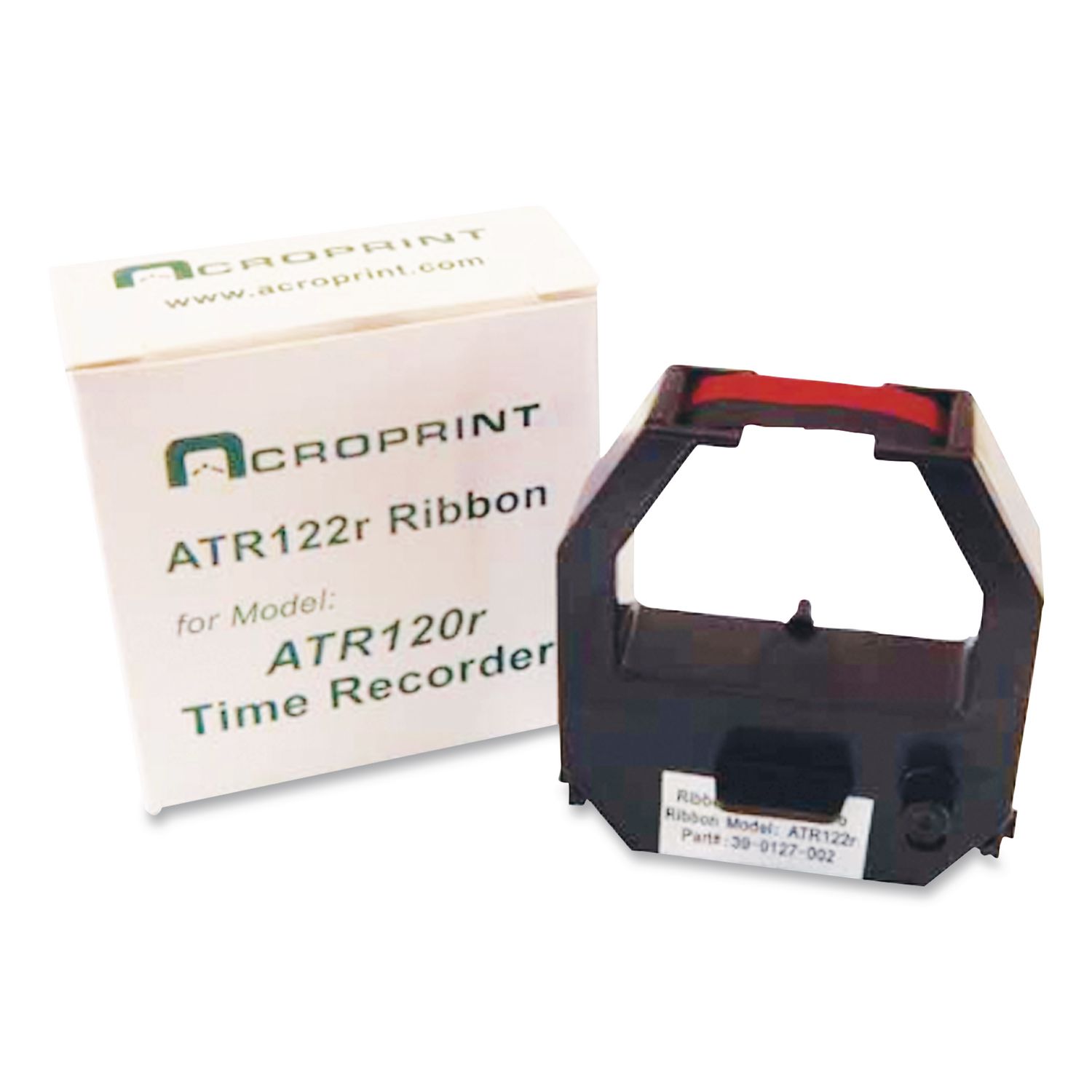 390127002 Ribbon Cartridge for Model ATR480 and ATR120r Electronic Time Clocks, Black/Red