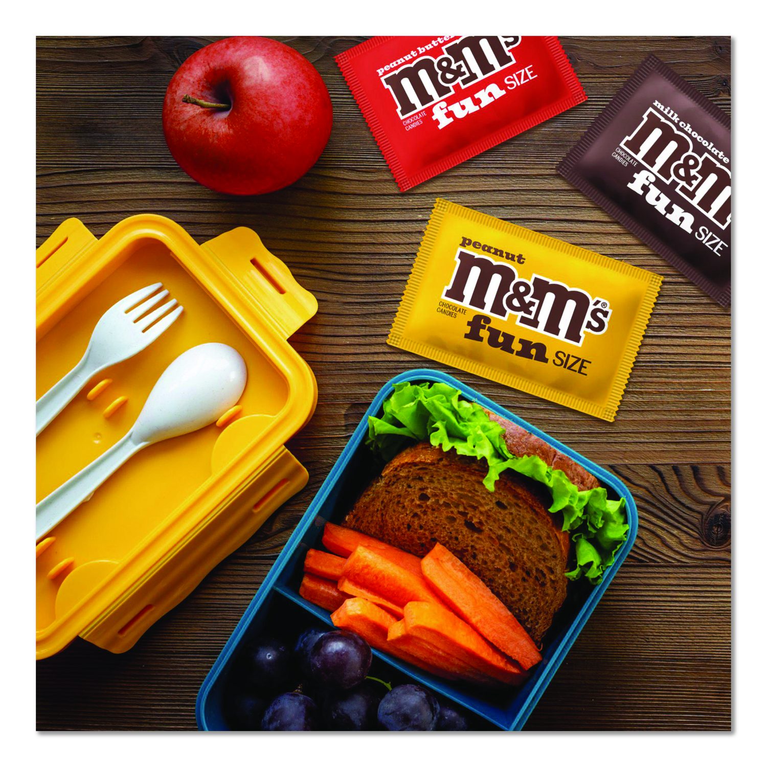 M & M's® Milk Chocolate, Peanut and Peanut Butter Fun Size Variety Pack ...
