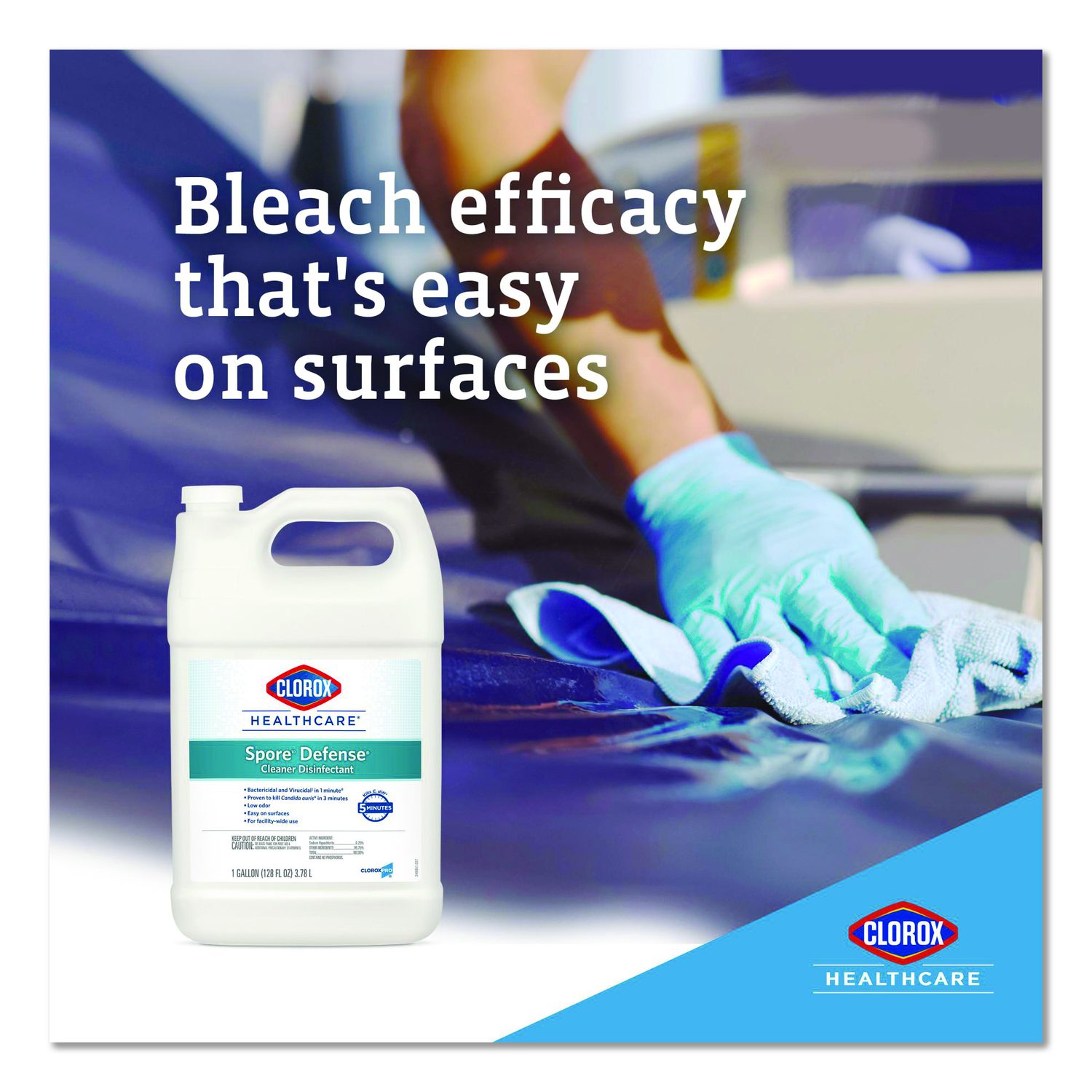 Clorox Healthcare® Spore Defense Cleaner Disinfectant, Open System, 1 ...