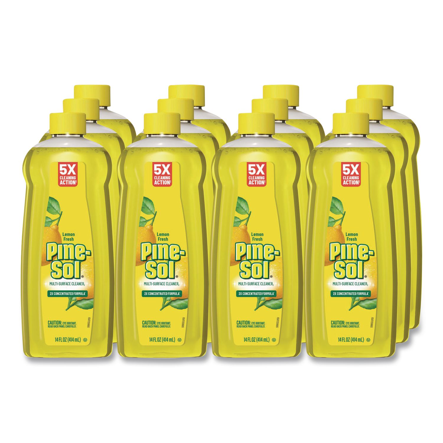 Multi-Surface Cleaner Concentrated, Lemon Fresh Scent, 14 oz Bottle, 12/Carton