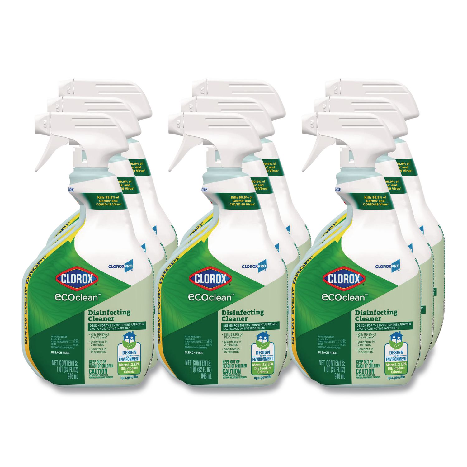 Disinfecting Bio Stain And Odor Remover, Fragranced, 32 Oz Spray Bottle, 9/ Carton