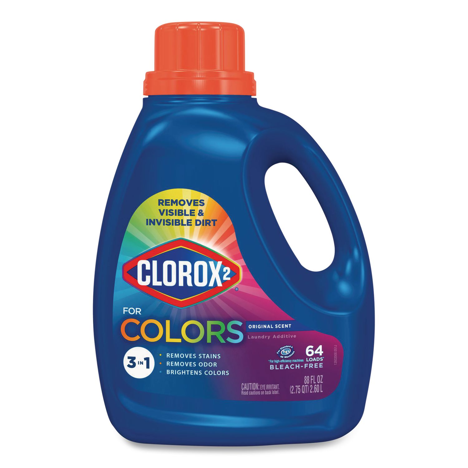 For Colors Stain Remover and Laundry Additive, 3-in-1, Original Scent, 88 oz Bottle, 4/Carton