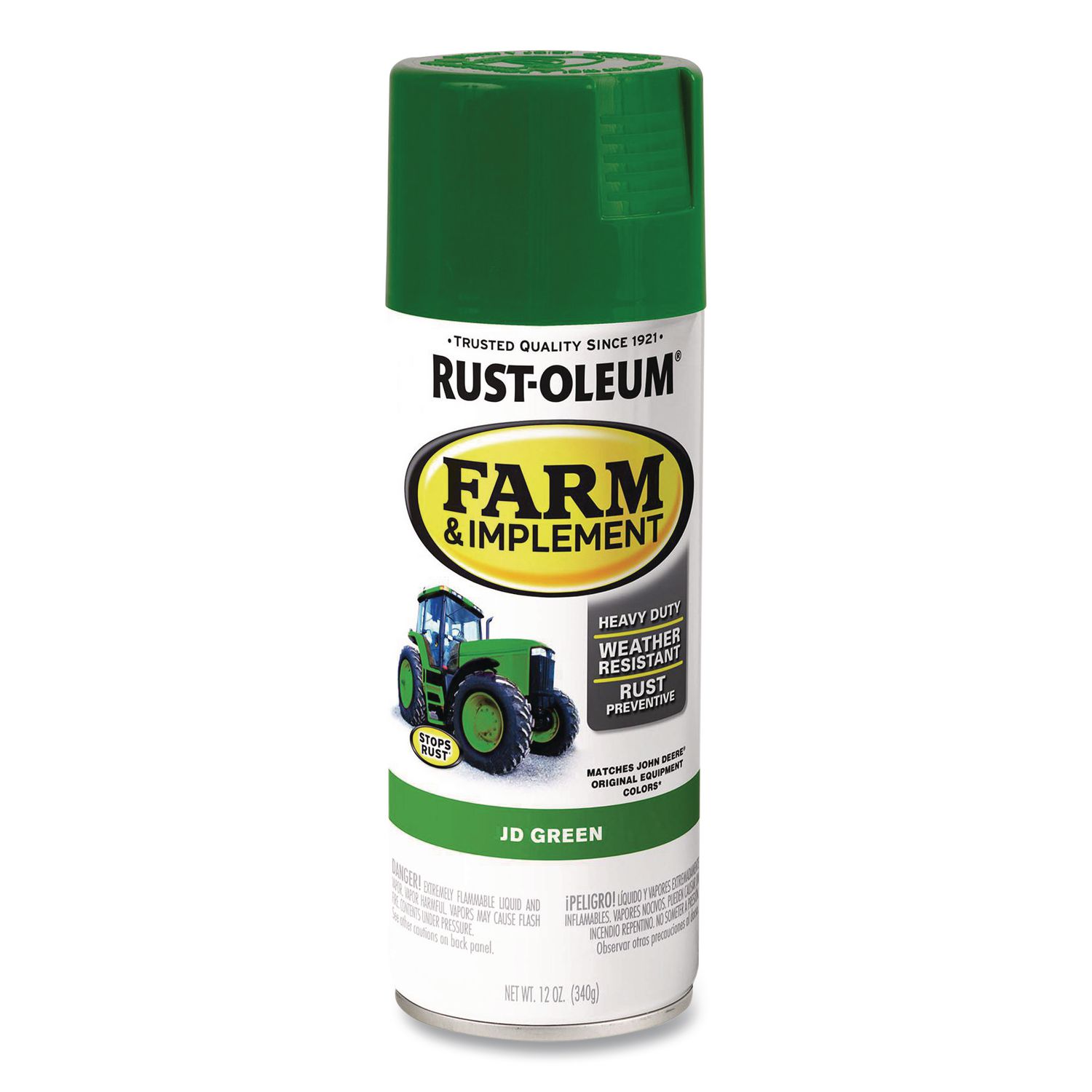 Specialty Farm and Implement Spray Paint, Gloss John Deere Green, 12 oz Aerosol Can, 6/Carton