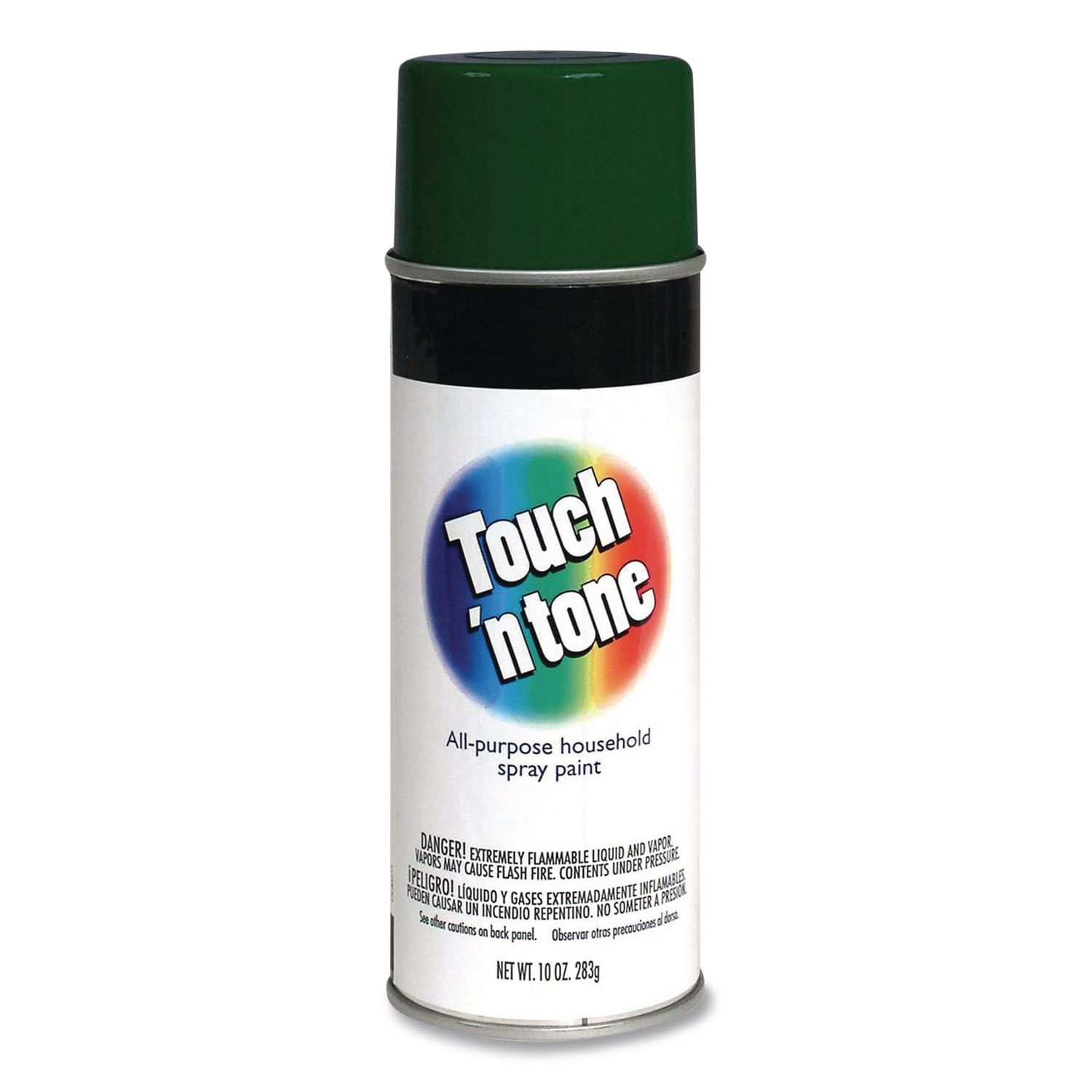 Touch'n Tone Spray Paint, Gloss Hunter Green, 10 oz Aerosol Can, 6/Carton