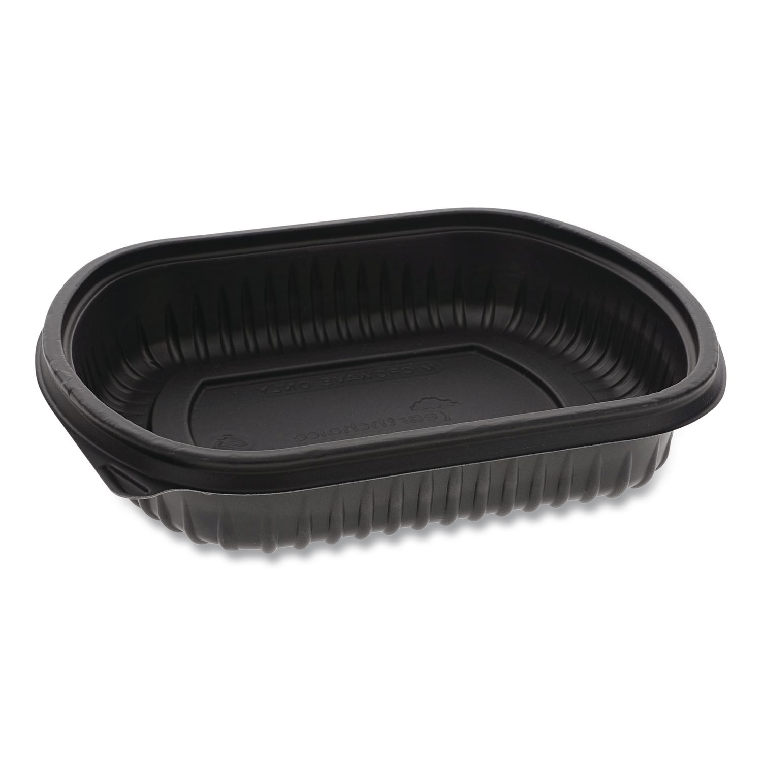 EarthChoice MealMaster Container, 24 oz, 8.12 x 6.5 x 1.5, Black, Plastic, 252/Carton