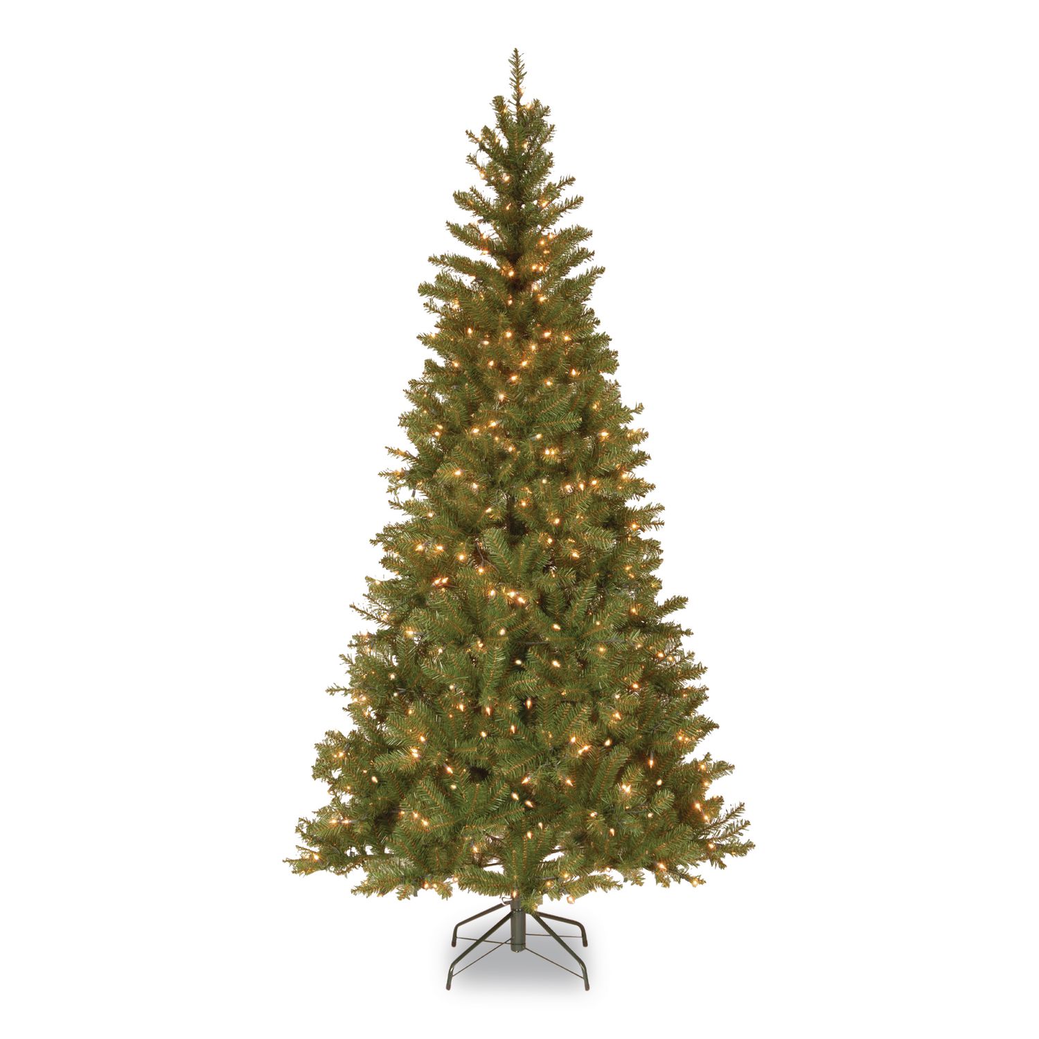 Pre-Lit Aspen Spruce Slim Tree, 42" x 42" x 78", Green Tree, Green Tree Stand