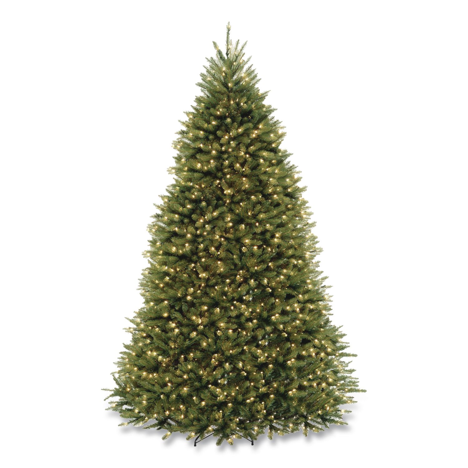 Pre-Lit Dunhill Fir Tree, 66" x 66" x 108", 1,100 Clear Lights, Green Tree, Green Tree Stand