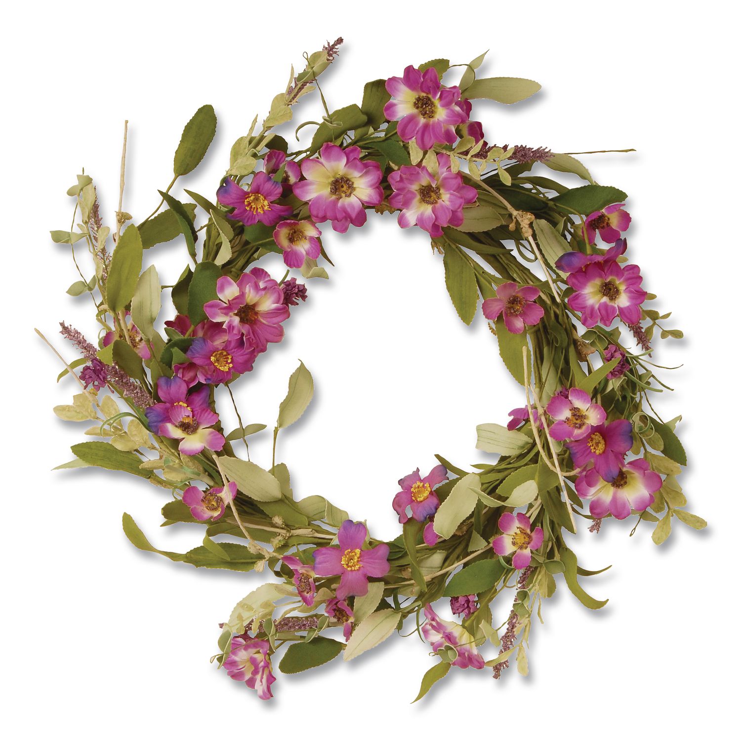 Garden Accents Purple Daisy Wreath, 20" x 3", Purple