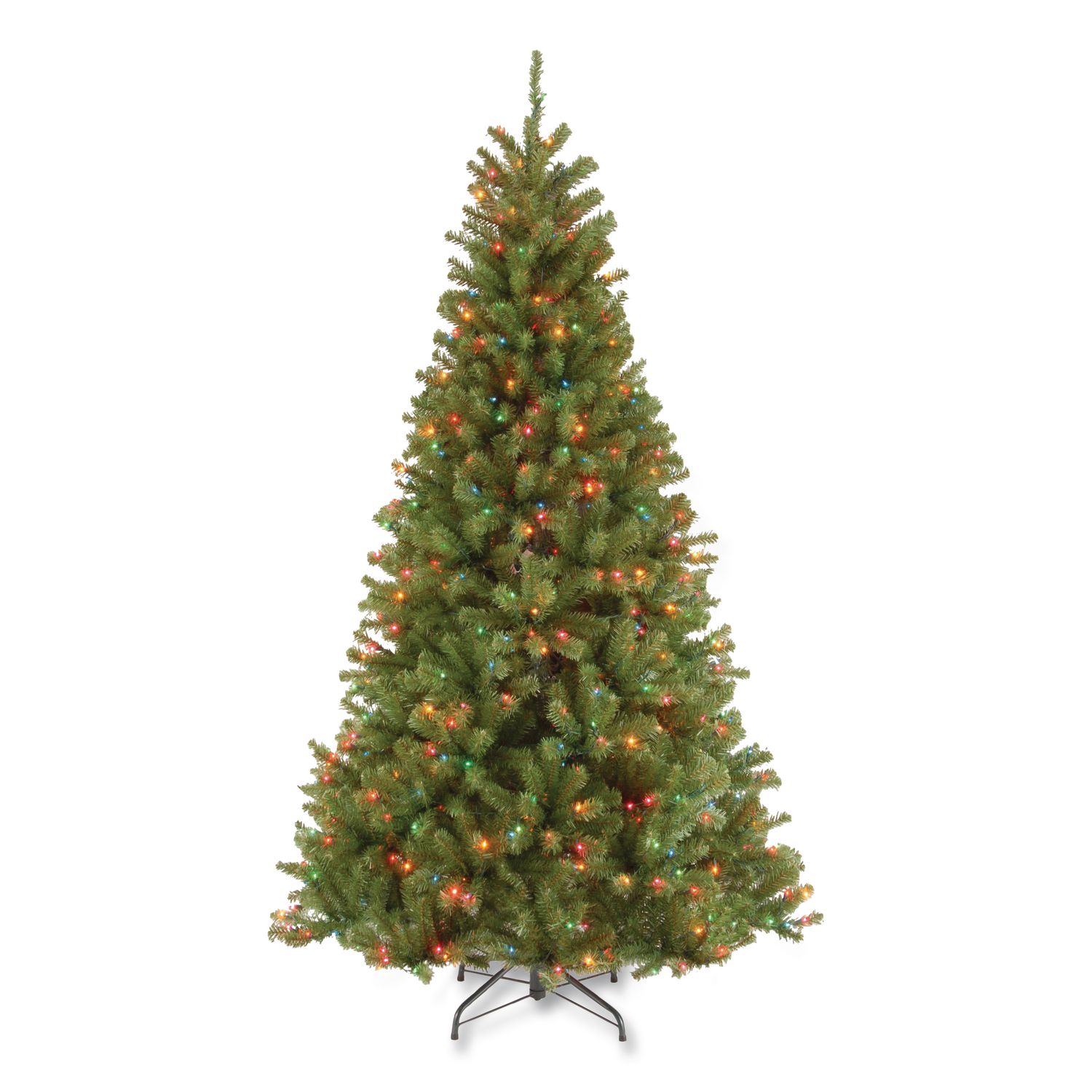 Pre-Lit North Valley Spruce Tree, 42" x 42" x 78", Green Tree, Green Tree Stand