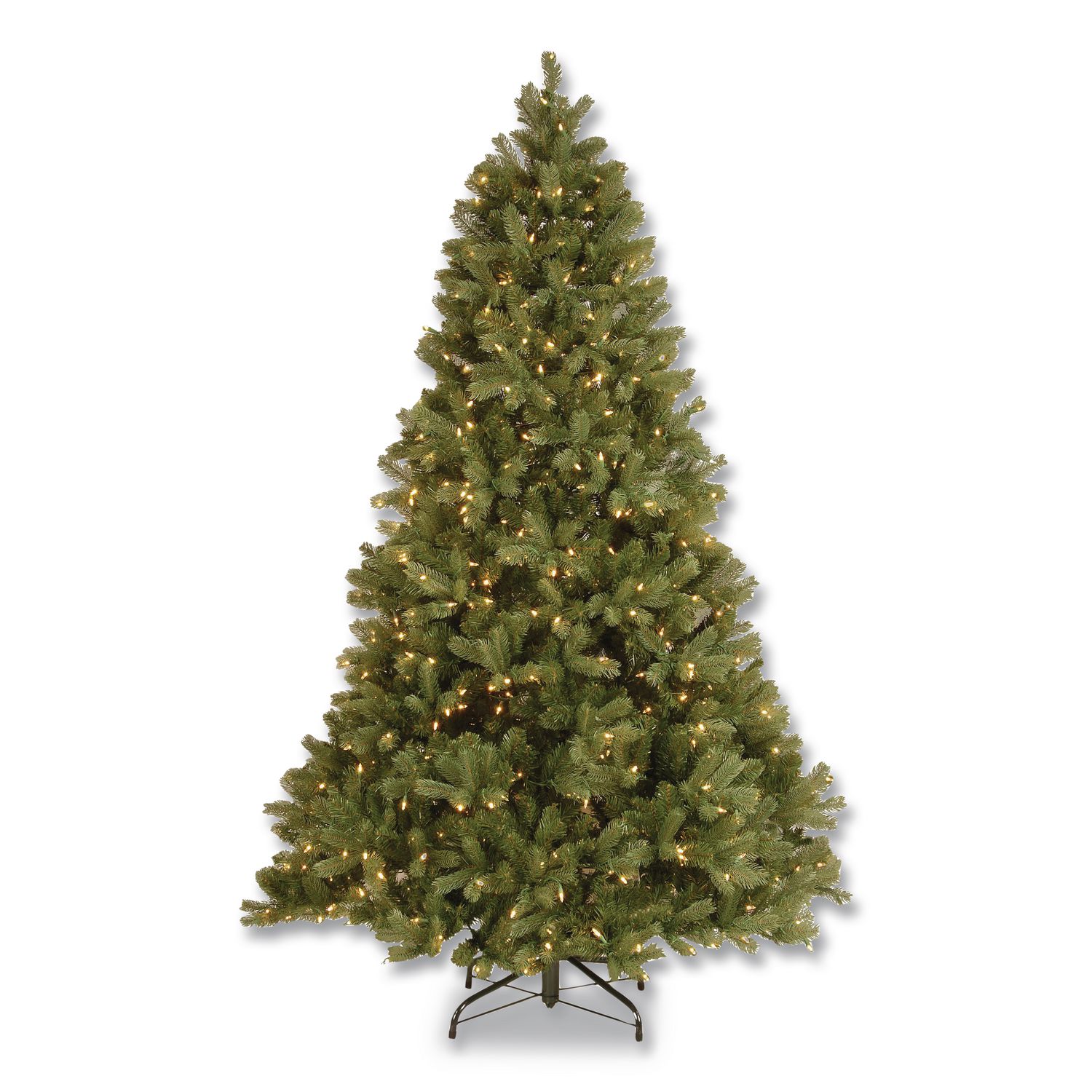 Pre-Lit Downswept Douglas Fir Tree, 59" x 59" x 90", Green Tree, Green Tree Stand