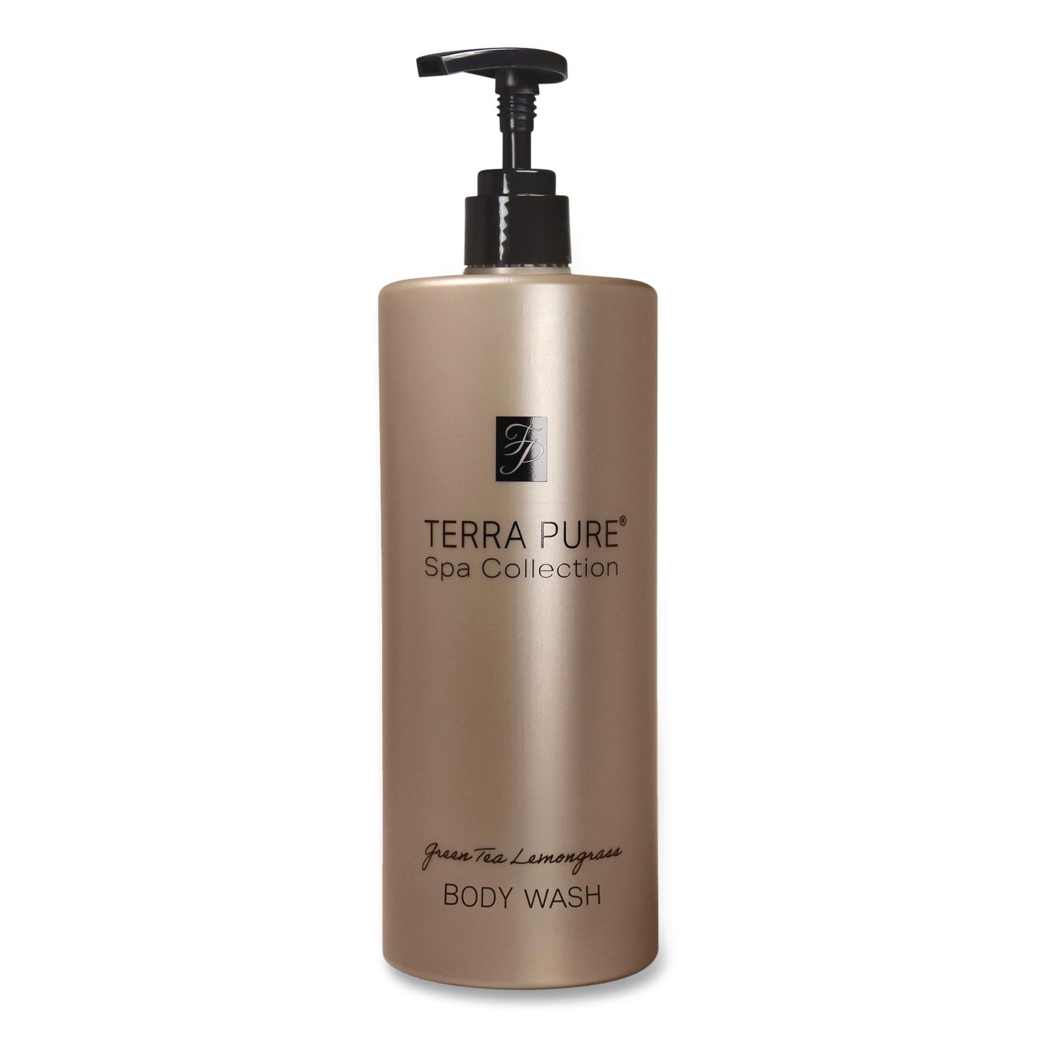 Terra Pure Body Wash Air Pump, Green Tea Lemongrass Scent, 16.23 oz Bottle