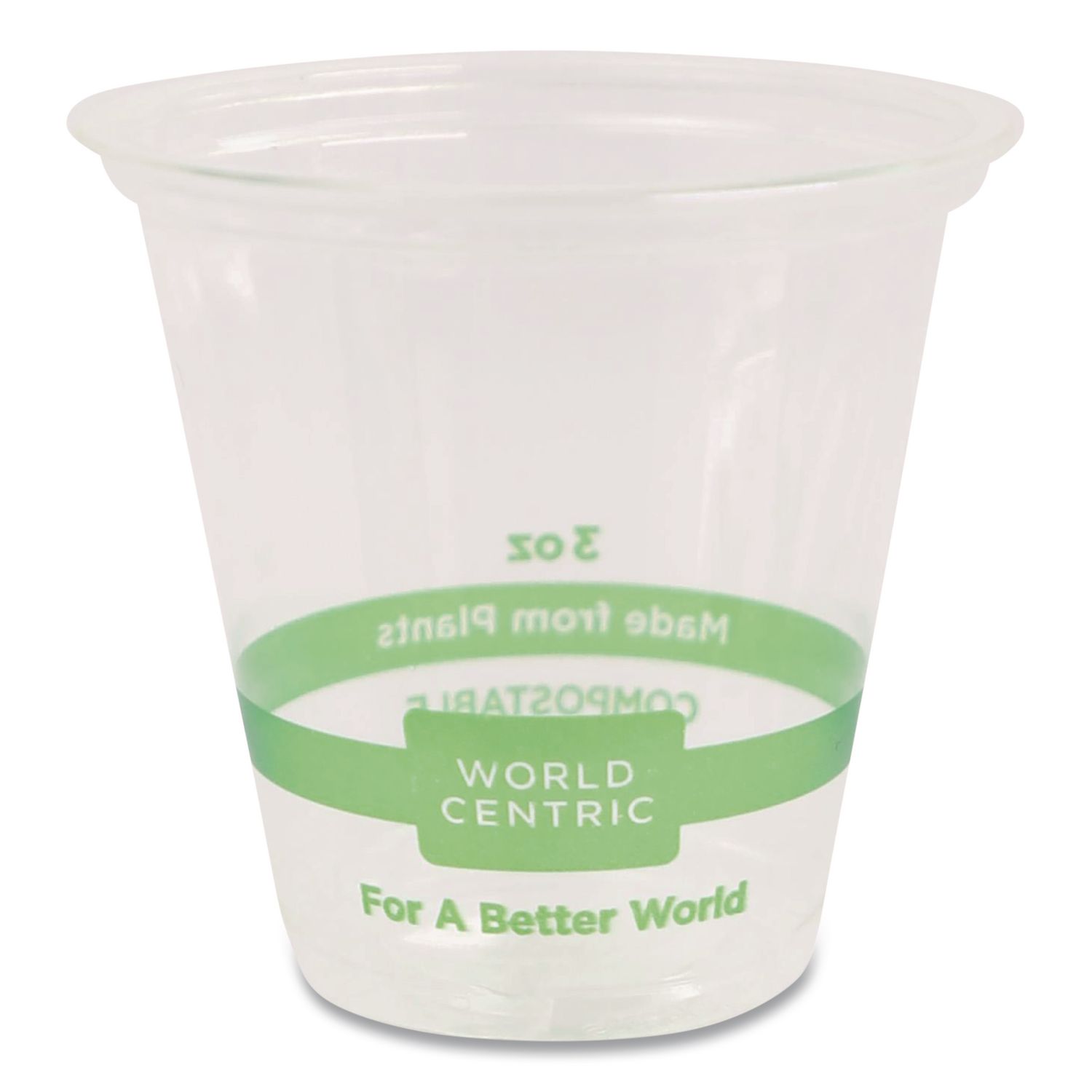 PLA Clear Portion Cups, 3 oz, Plastic, Clear, 2,500/Carton