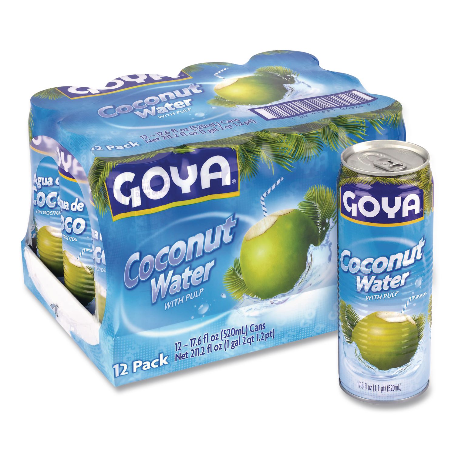 Coconut Water, Coconut, 17 oz Bottle, 12/Carton