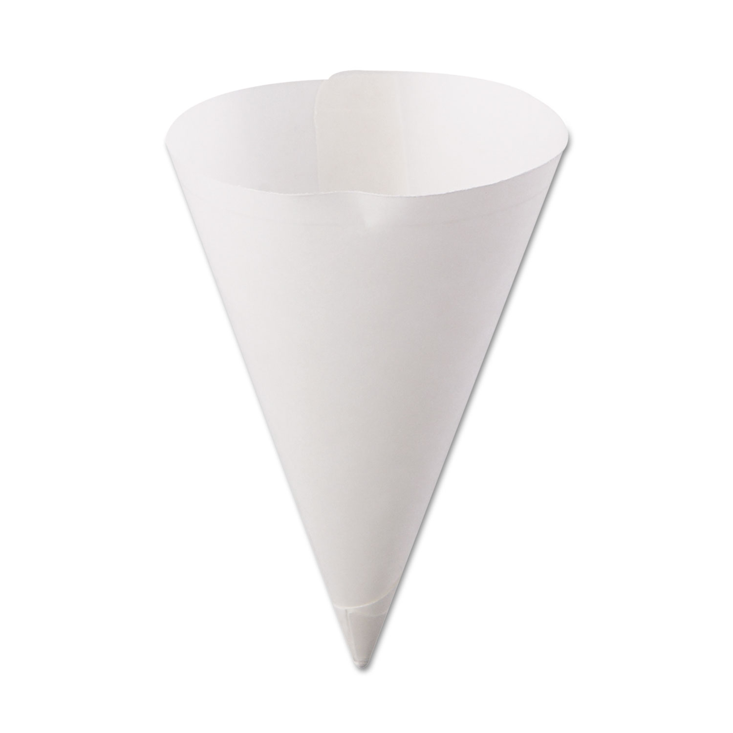  Konie KCI 7.0KSE Straight-Edge, Poly Bagged Paper Cone Cups, 7oz, White, 250/Bag, 5000/Carton (KCI70KSE) 