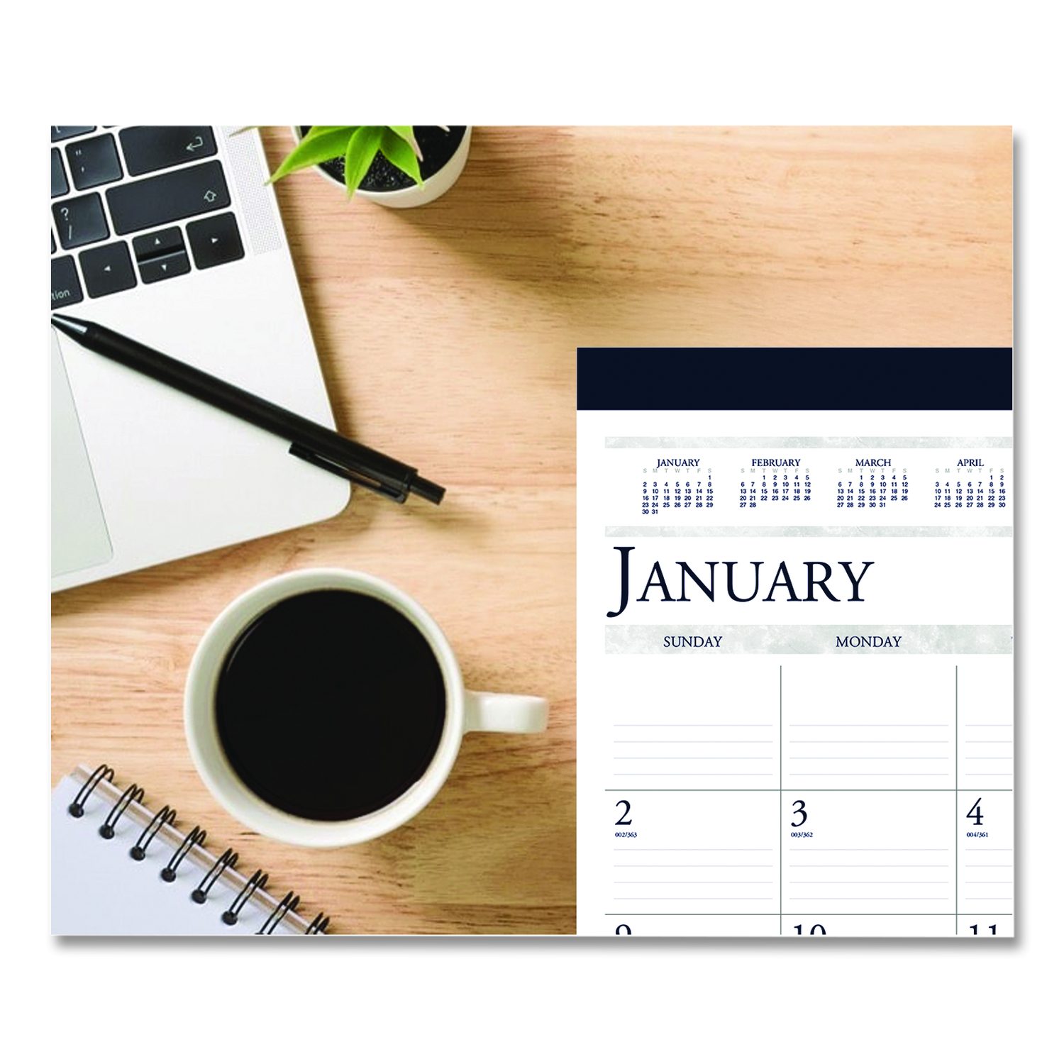 House of Doolittle Executive Monthly Desk Pad Calendar, 24 x 19, 2020 - Janeice Products Co Inc