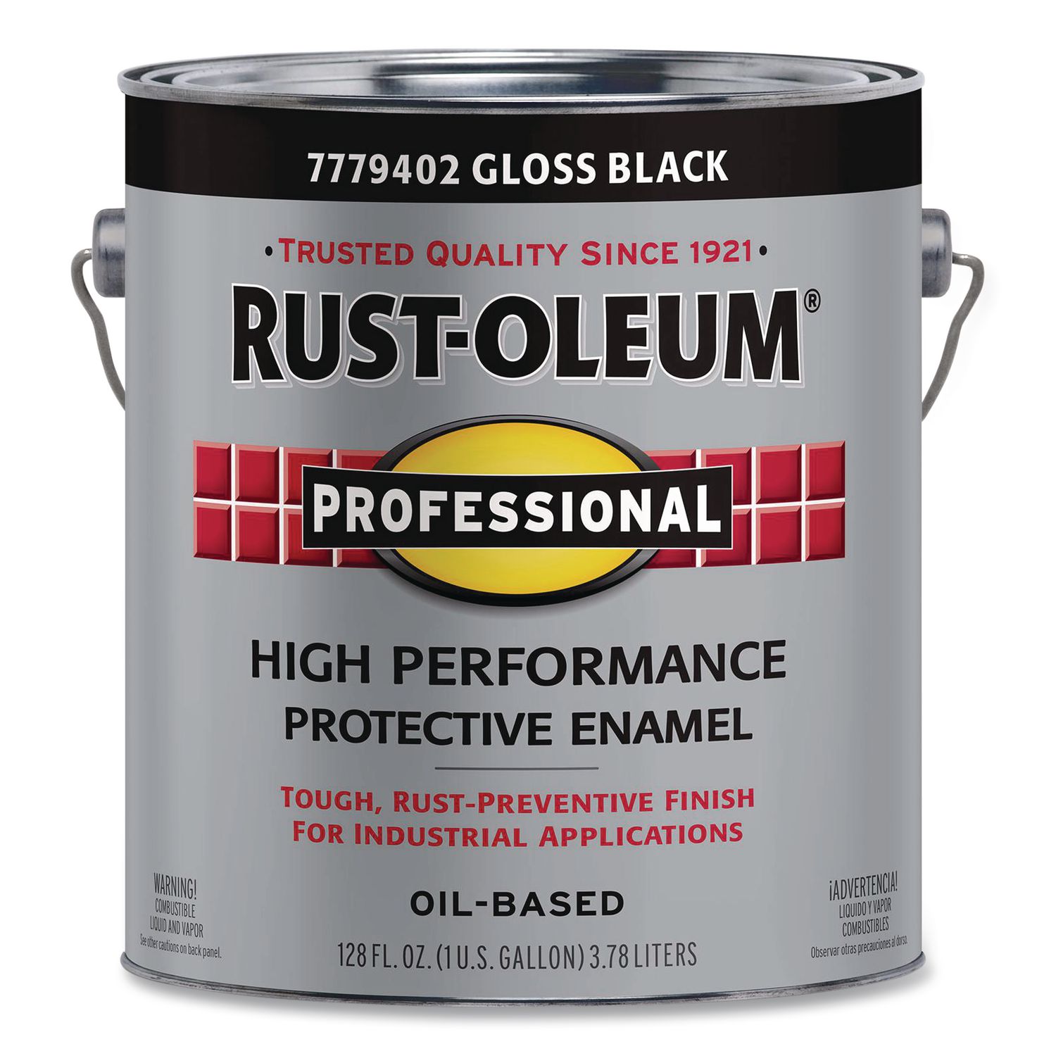 High Performance Protective Enamel Paint, Gloss Black, 1 gal Bucket/Pail, 2/Carton